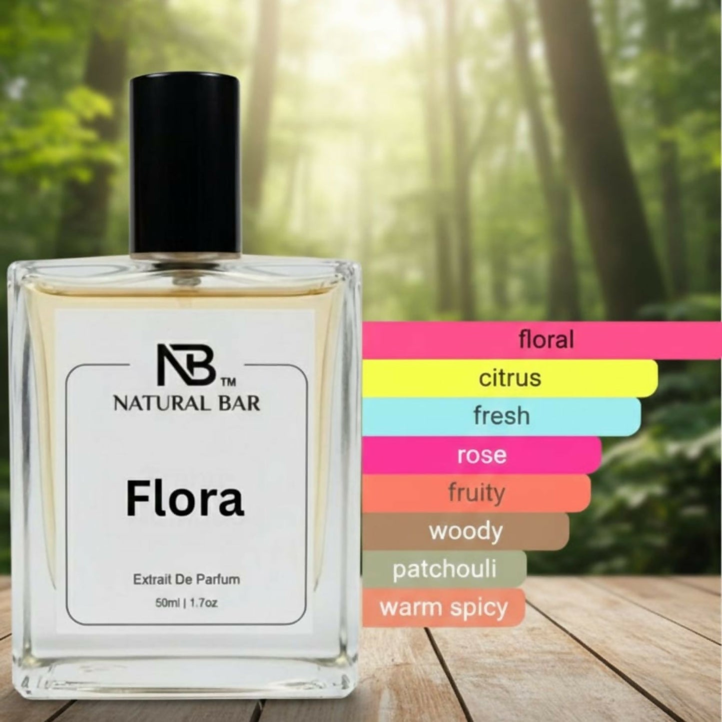 Flora Eau de Parfum for Men and Women | Floral Citrus Fresh notes | Long- Lasting Luxury Perfume | Ideal Gift for Wife & Girlfriend |50 ml
