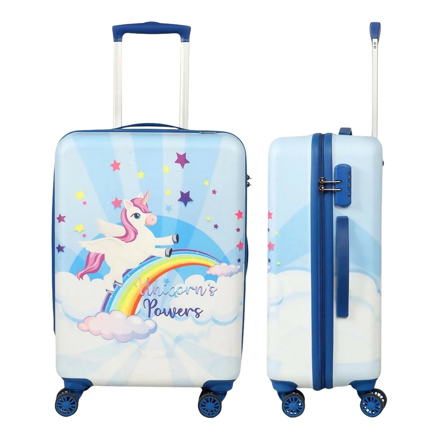 Four smooth 360° spinner wheels on Novex kids trolley bag