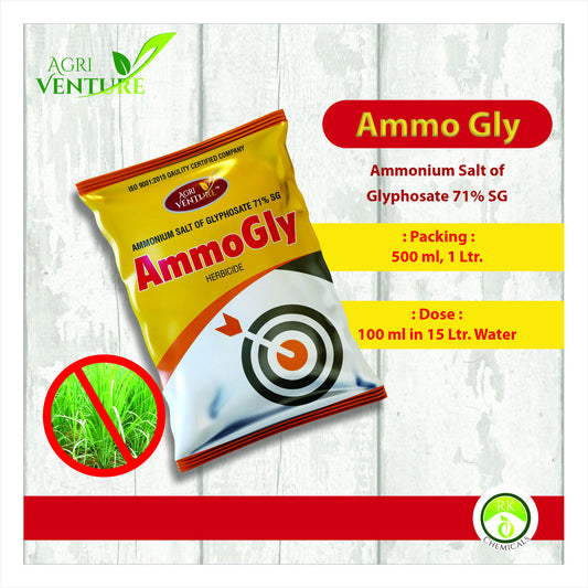 AGRIVENTURE AMMOGLY (Ammonium Salt of Glyphosote 71 % SG) Herbicide for the control of annual perennial, broadleaf and grassy weeds