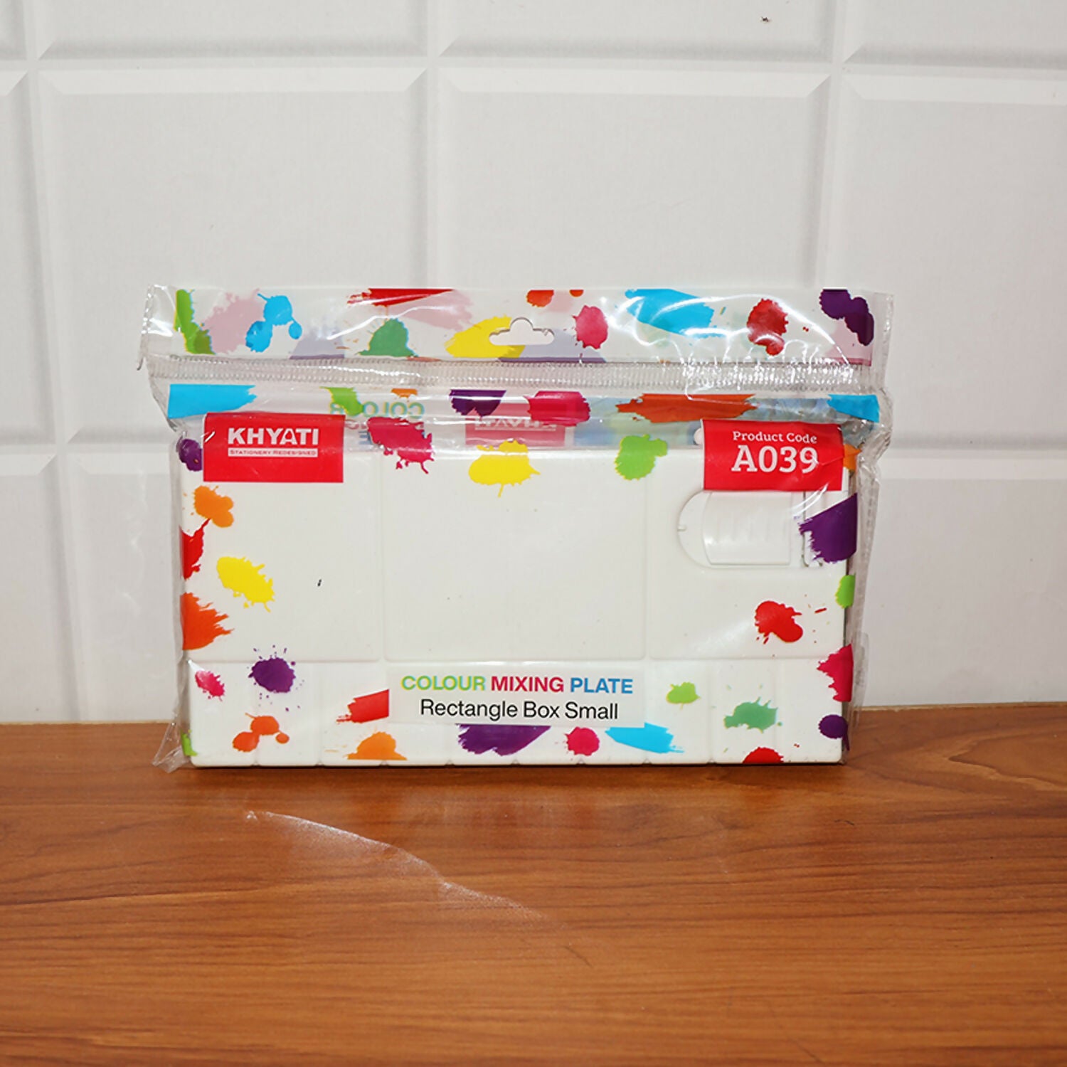 Khyati Colour Mixing Plate – Rectangle Box Small Folding Paint Palette with Lid