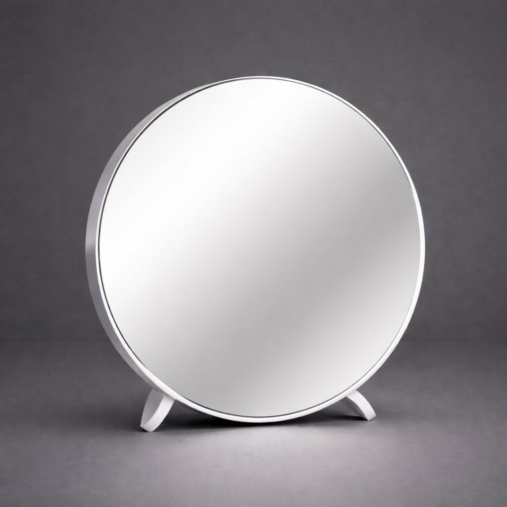 Personalized custom photo shown in LED frame mirror lamp