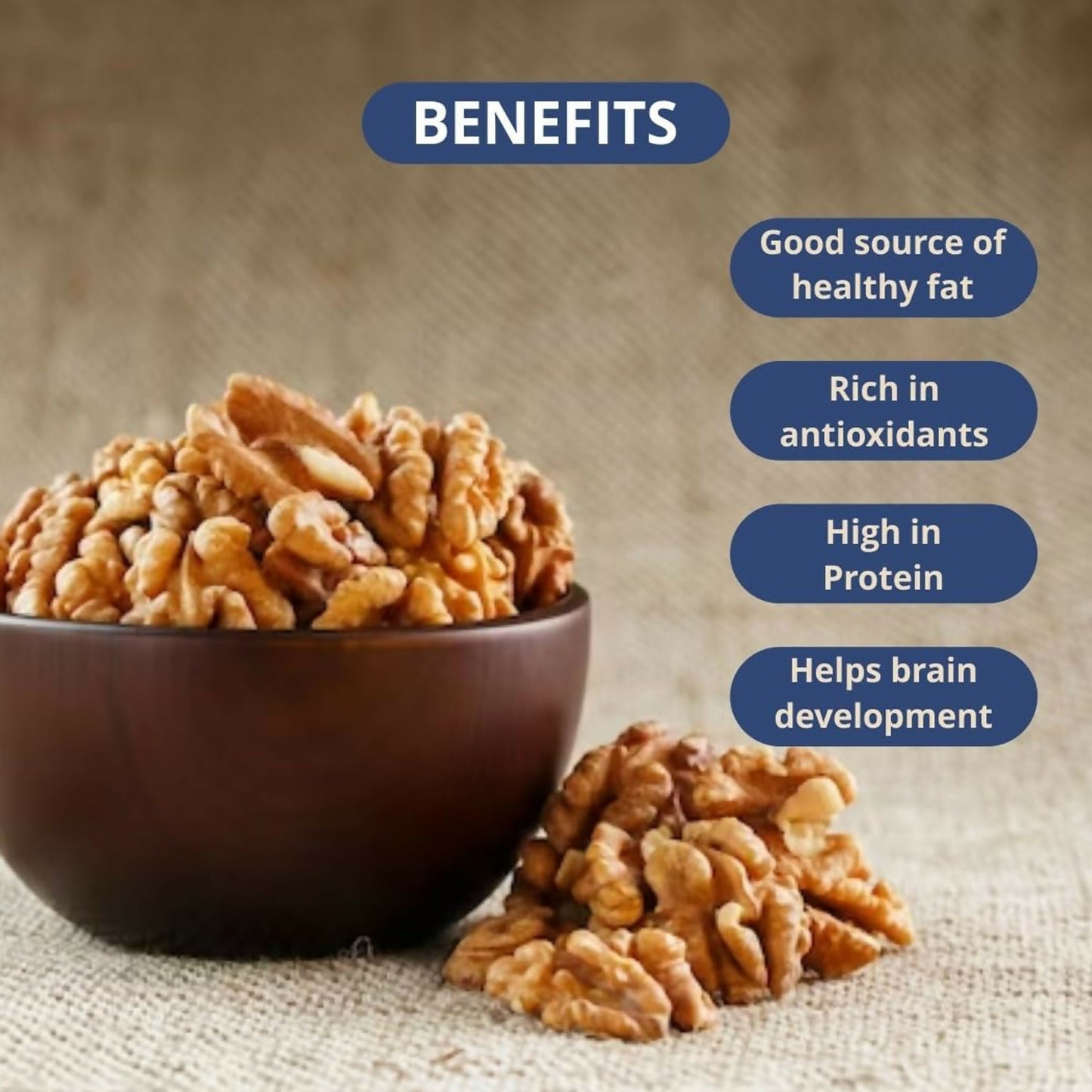 Nutwave Premium Walnut Kernels, Naturally Fresh Akhrot For High Protein (250Gm)