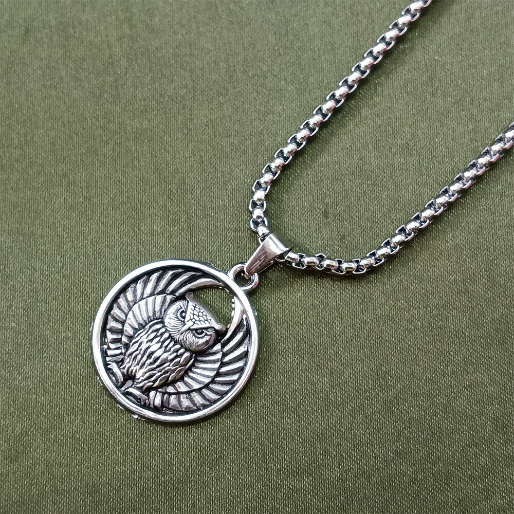 Owl Chain Pendant For Men