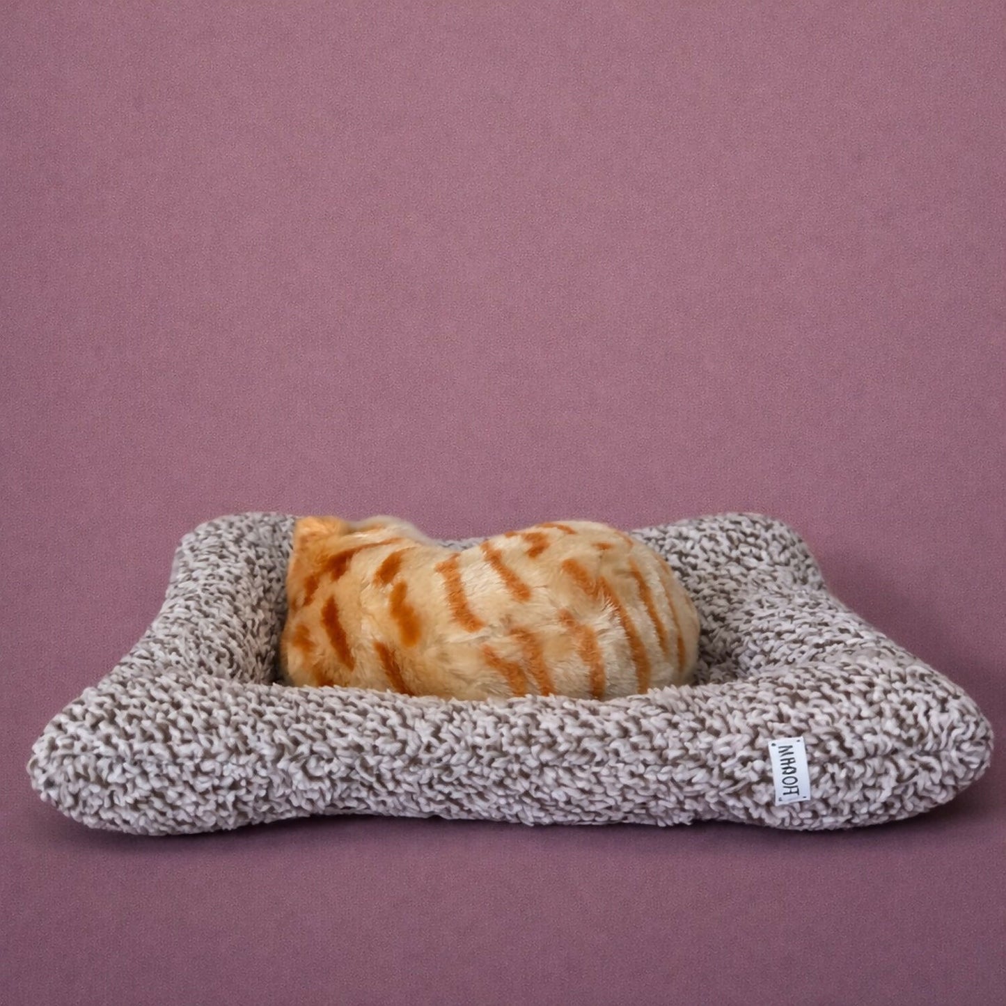 Sleeping Cat Plush Toy with Cushion for Car Dashboard, Home and Desk Decor