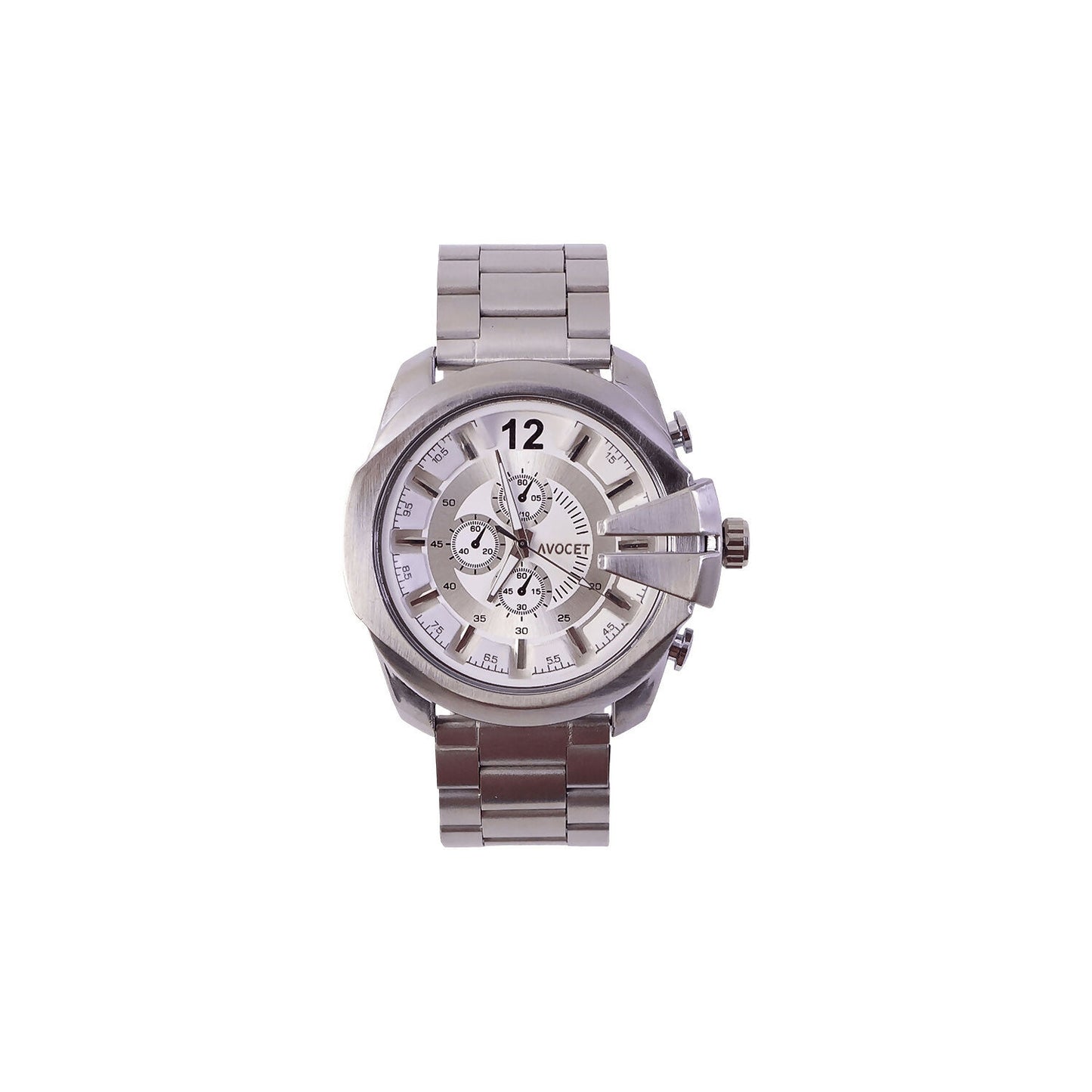 Premium Silver Analog Chronograph Style Wrist Watch for Men