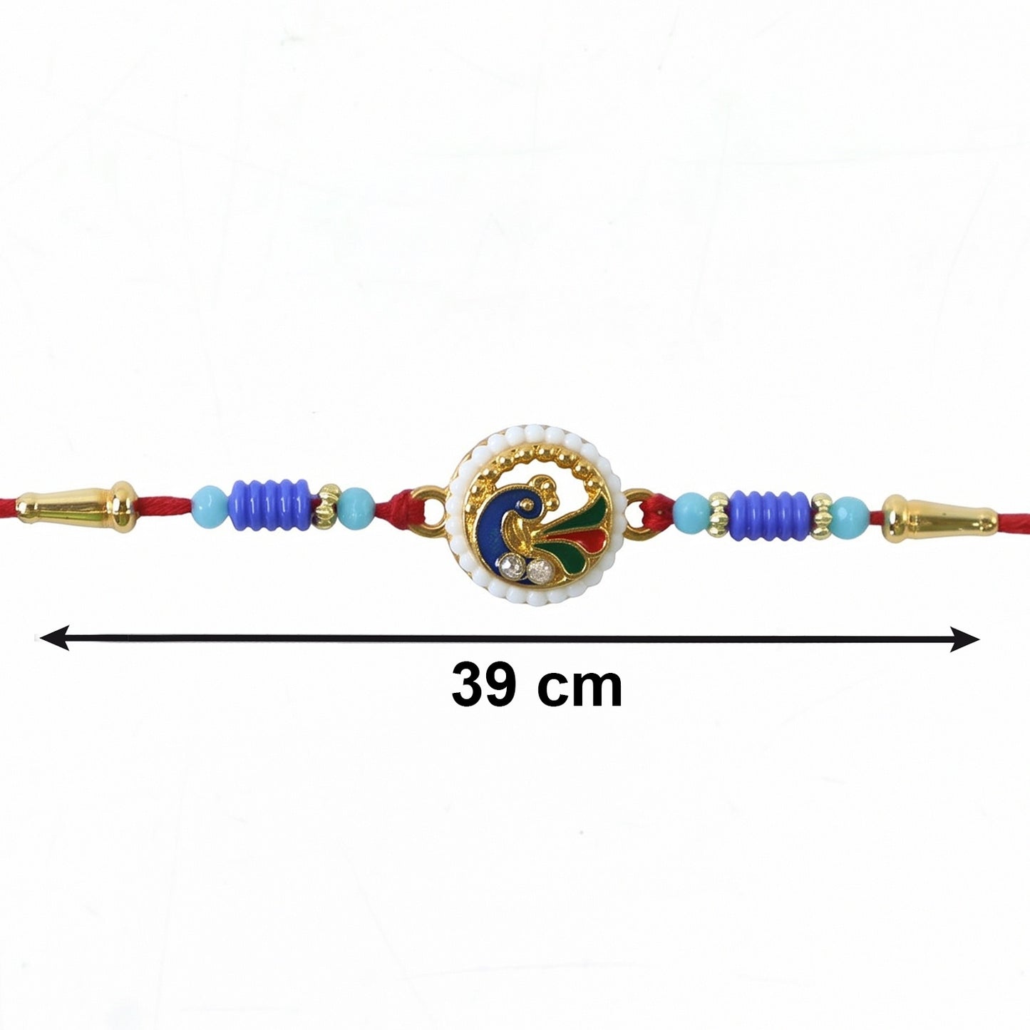 Peacock Pearl Frame Designer Rakhi