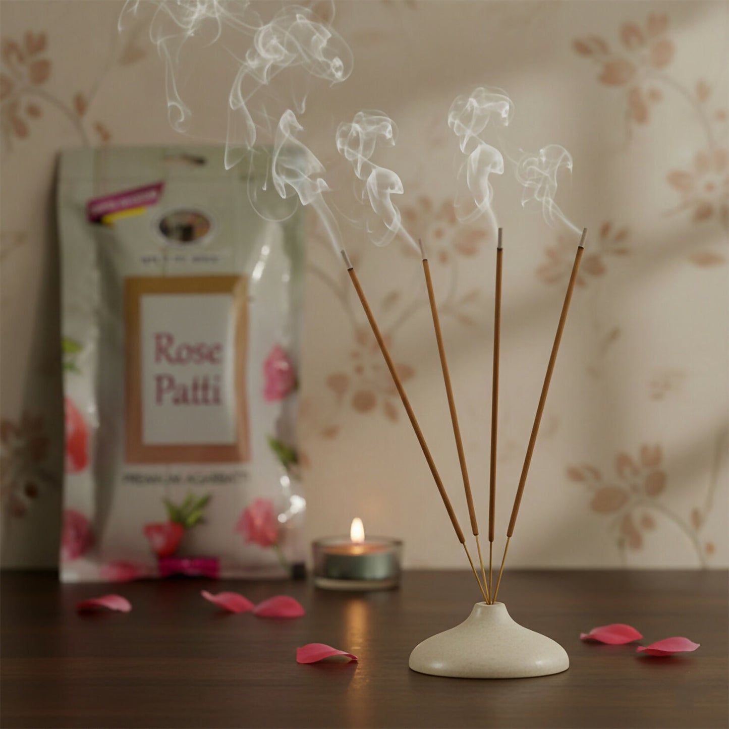 Premium Agarbatti Combo Pack Supreme Sandal & Rose Patti Fragrance (2 Packs of 250 gm)