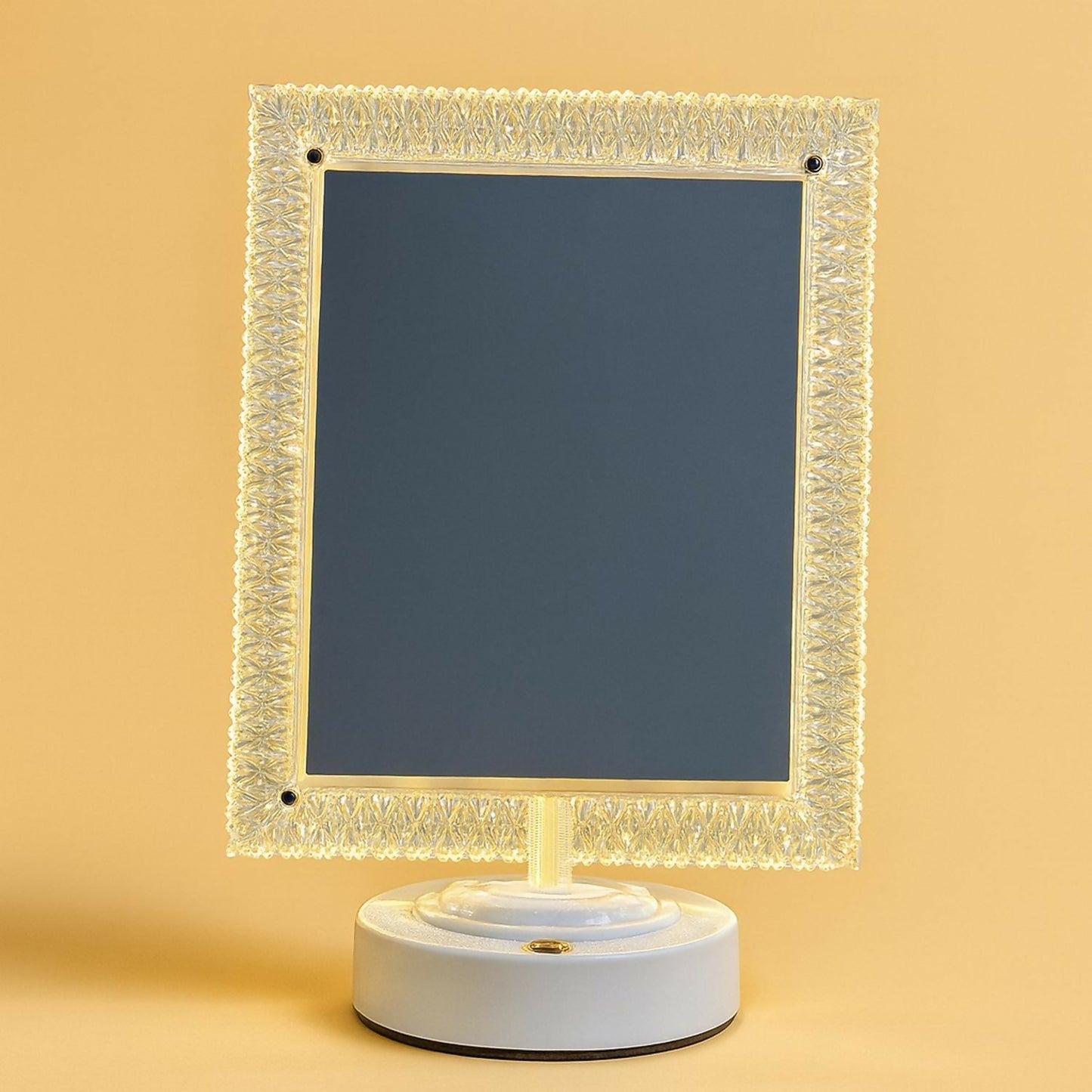 Premium LED Light Up Photo Frame for Table Decor | 5×7 Inch Crystal Border Tabletop Picture Frame with Warm White Lights | Wedding Photo Frame | Bedroom, Living Room, Office Decoration | Gifting for Anniversary, Birthday, Couple & Home Decor