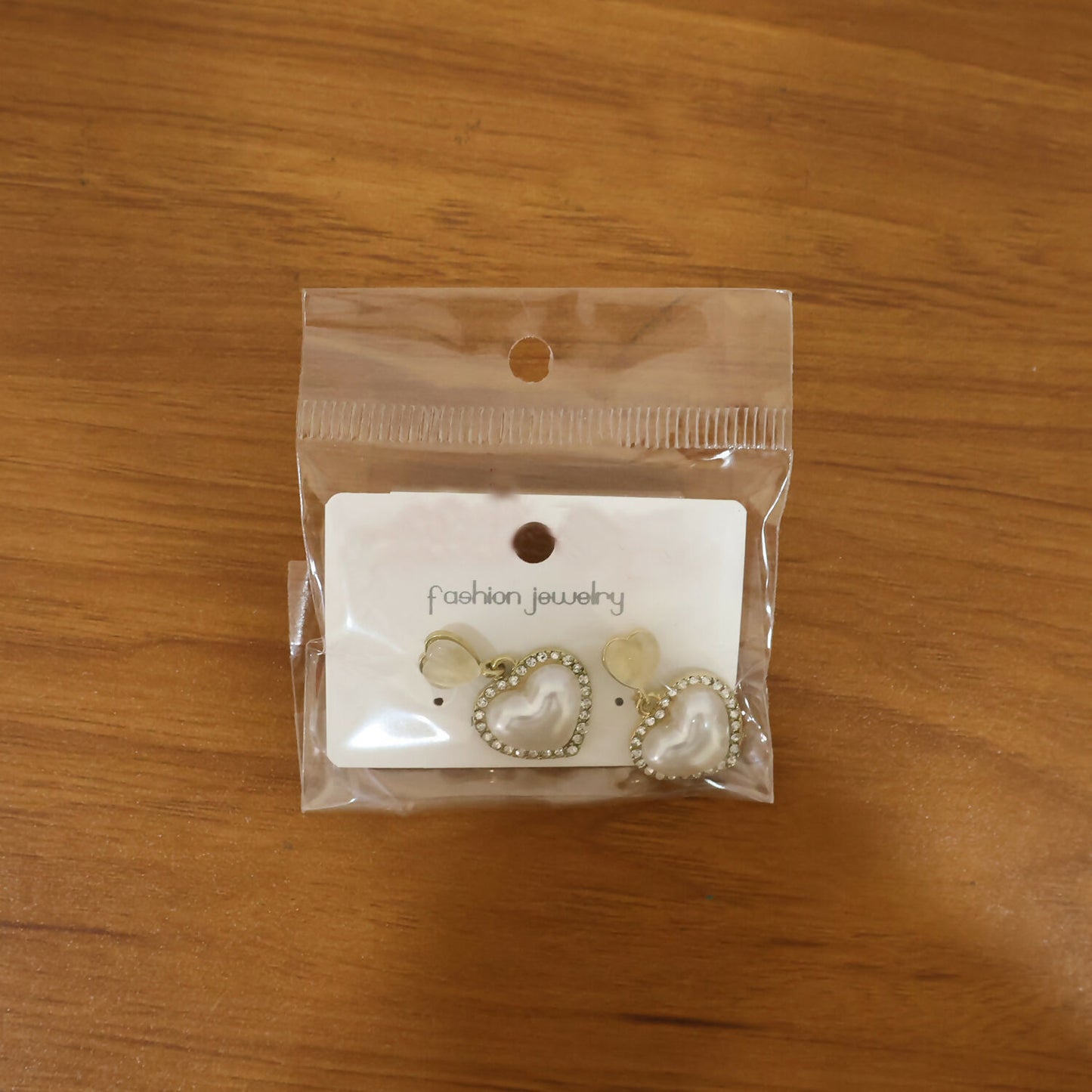 Korean Style Heart Pearl Drop Earrings for Women & Girls