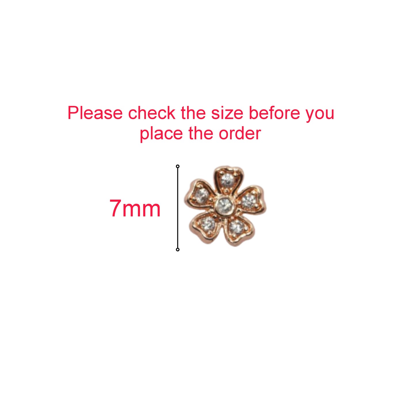Rose Gold Flower Stud Earrings with AD for women and girls