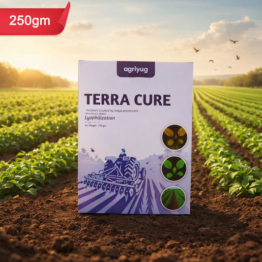 Agriyug Terra Cure, Lyophilization Technology, Controls Soil Borne Fungi (Black and White) (250 g)