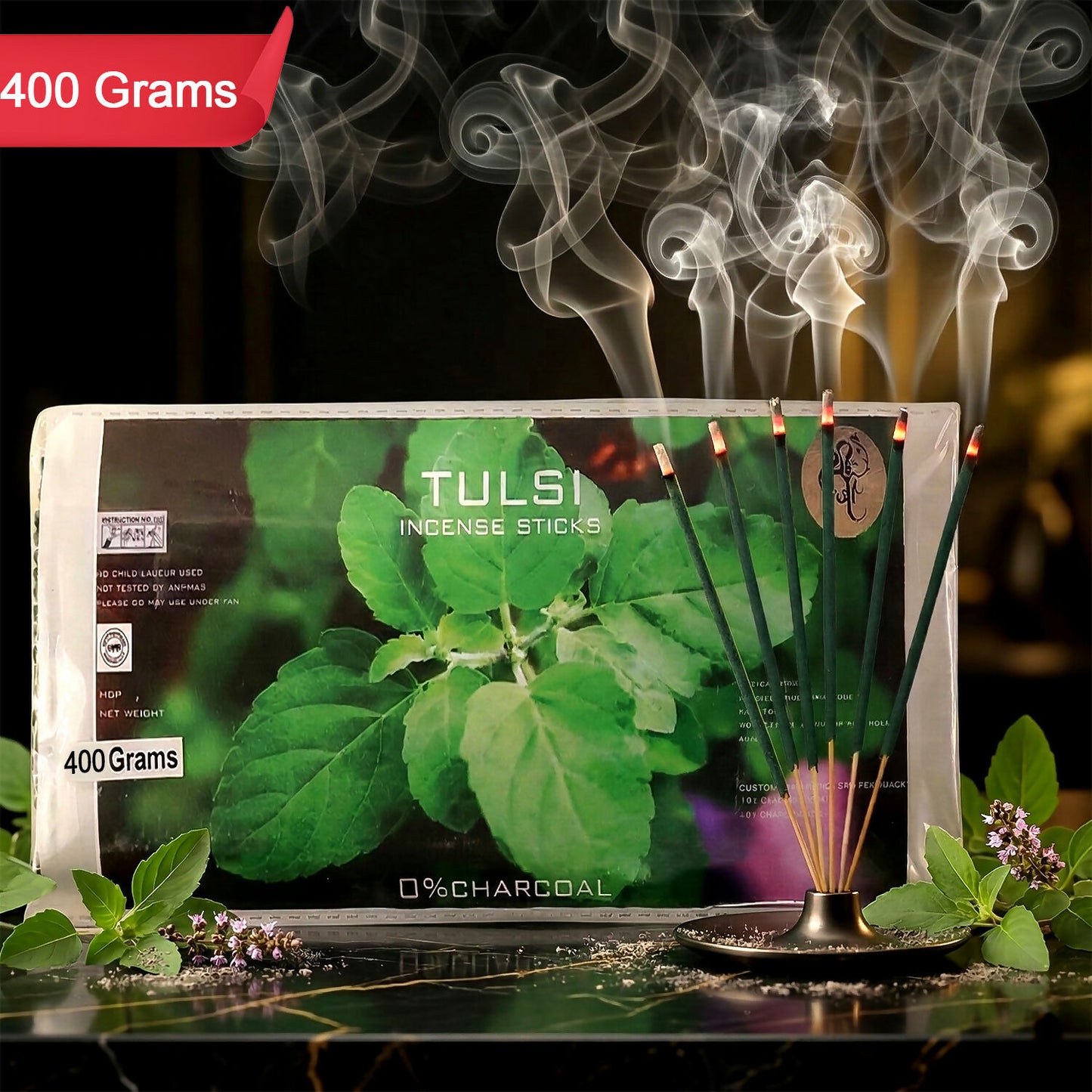 Tulsi Incense Sticks Natural Fragrance Incense for Prayer, Meditation & Home Aromatherapy
