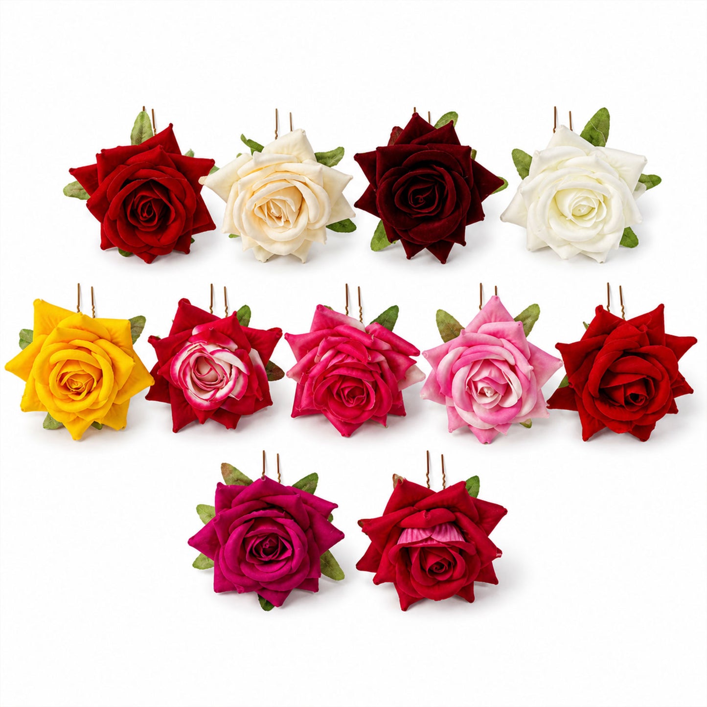 Colourful Flowing Flower Hair Pin (12 Pcs Set / Mix Color), Hair accessories