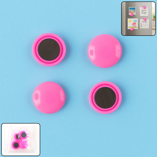 Round Fridge Magnets - (4 Pc / Set)
