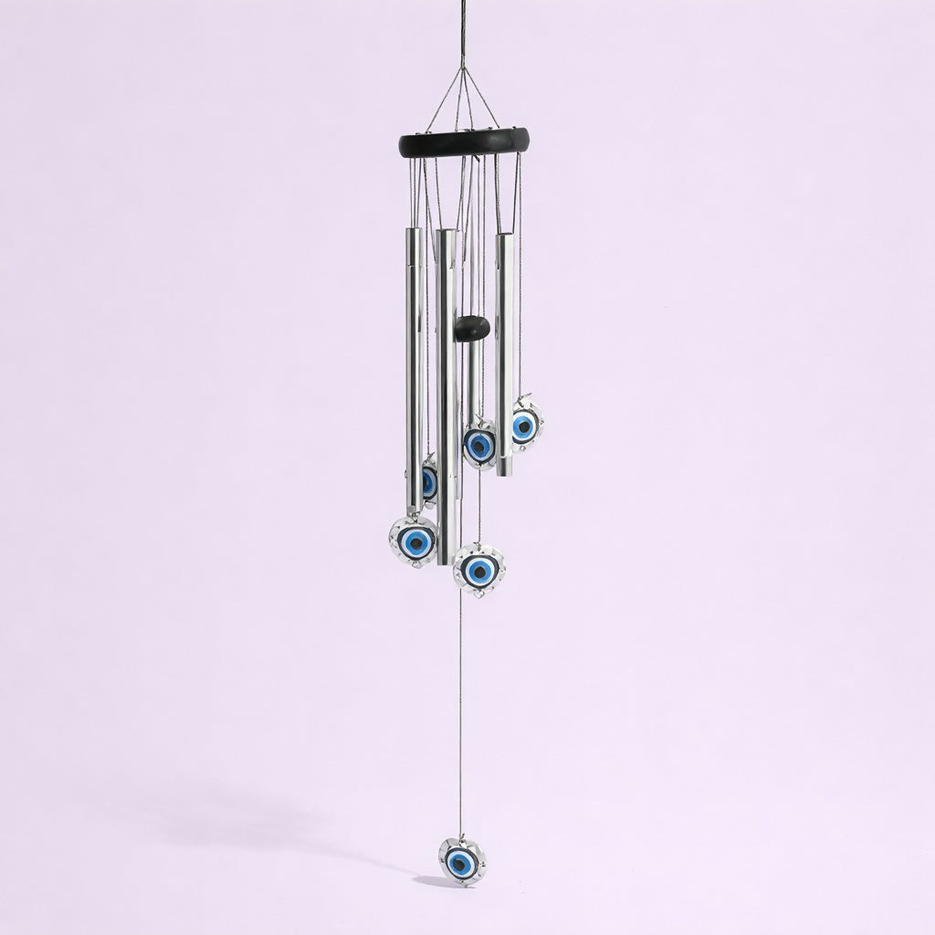 Metal Evil Eye Wind Chime for Balcony, Garden & Home Entrance Decor