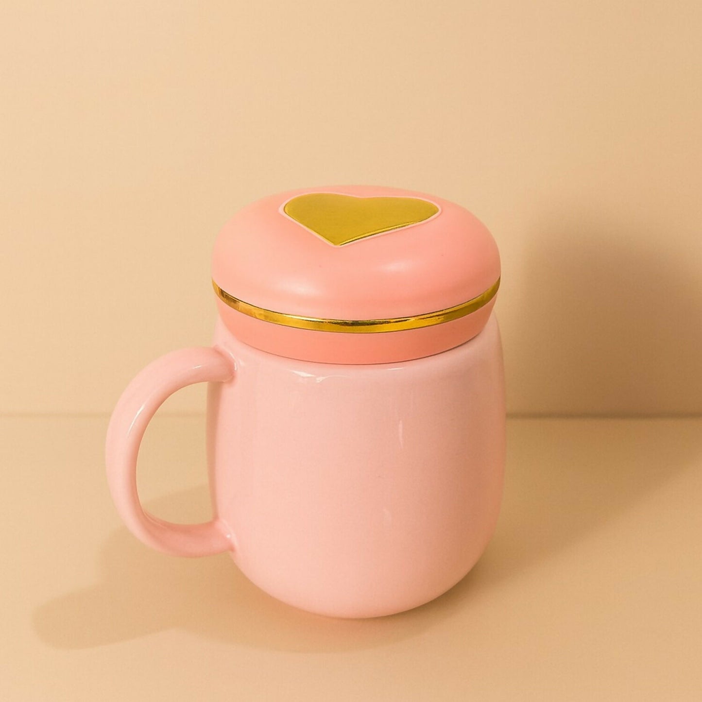 Unicorn Ceramic Mug with Pink Heart Lid | Cute Milk Coffee Mug for Girls (Design and colour may vary)