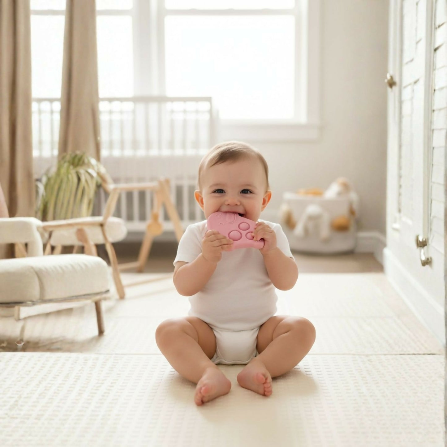 Baby Elephant Pop it Silicone Teether