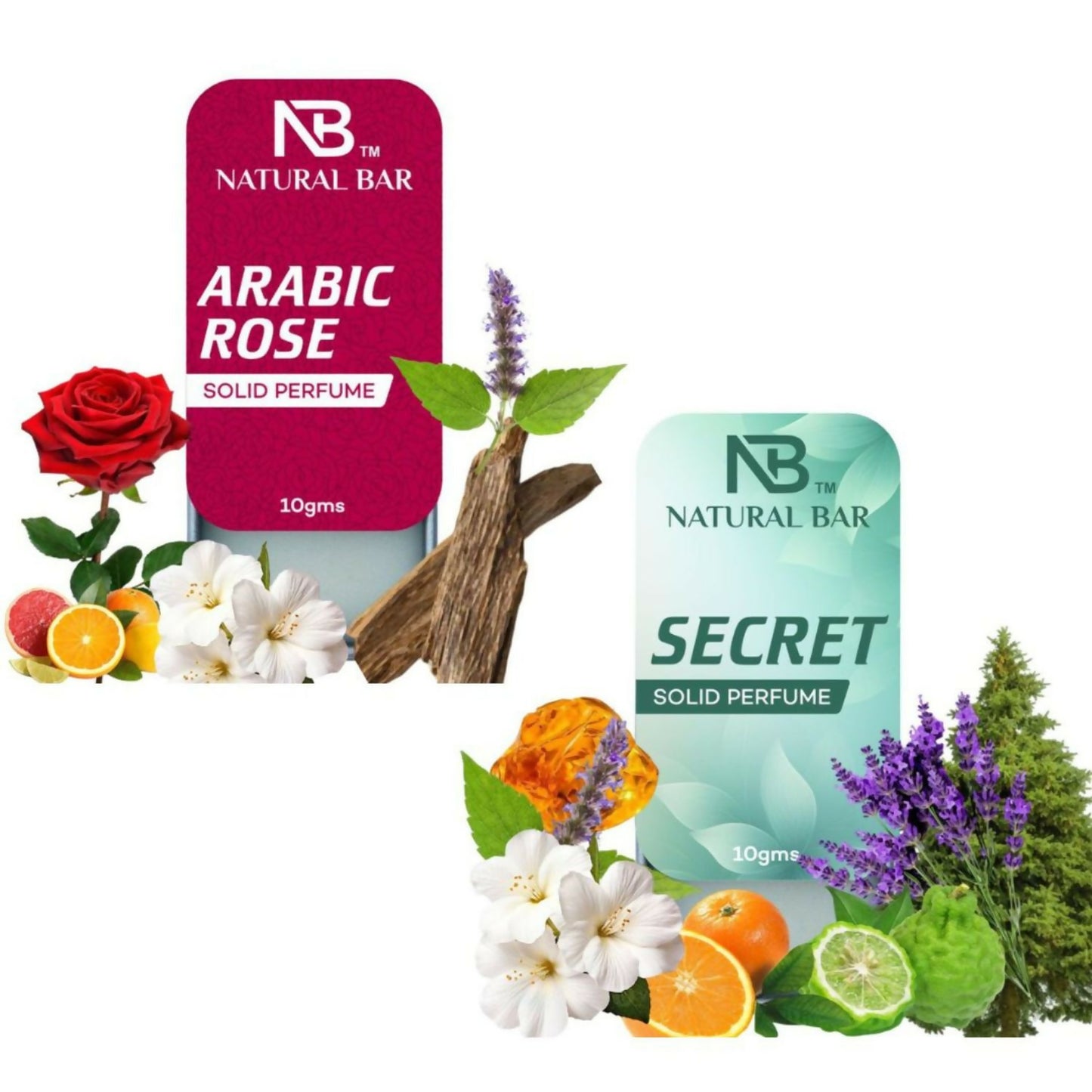 Close-up of Arabic Rose solid perfume jar