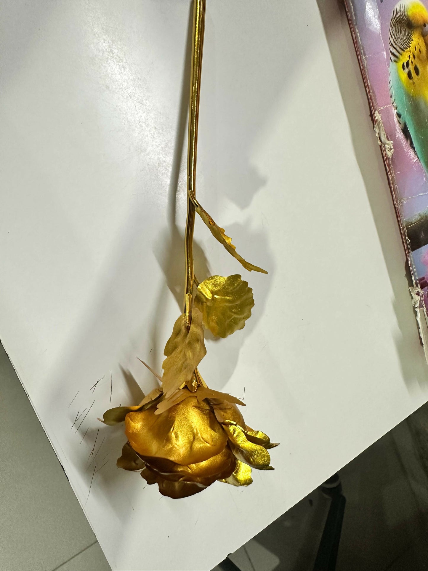 Set of 3 Artificial Golden Roses | 24K Gold Foil Roses for Decoration, Romantic Gift for Valentine’s Day, Anniversary, Birthday, Home Decor | Elegant Forever Rose Gift for Wife, Girlfriend, Mother