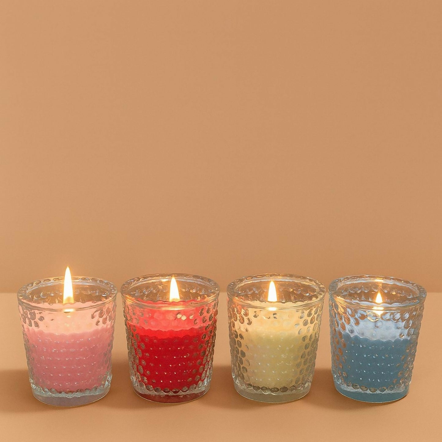 Home Aroma Set of 6 Scented Glass Jar Candles – Multicolor Aromatherapy Candles with Gift Packaging – Decorative Wax Candles for Home Décor, Spa, Relaxation, Parties & Gifting