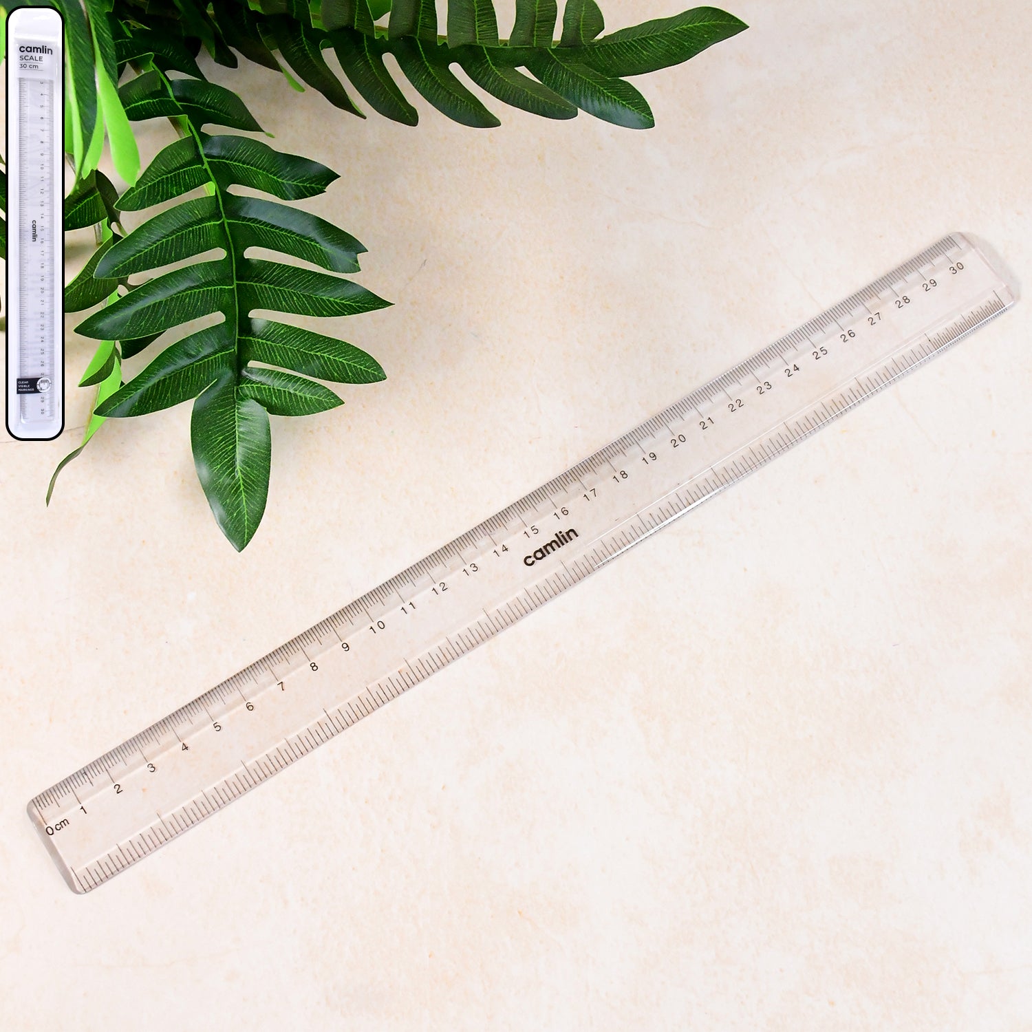 Camlin Transparent Scale 30cm – Durable Plastic Ruler for Accurate Measurements