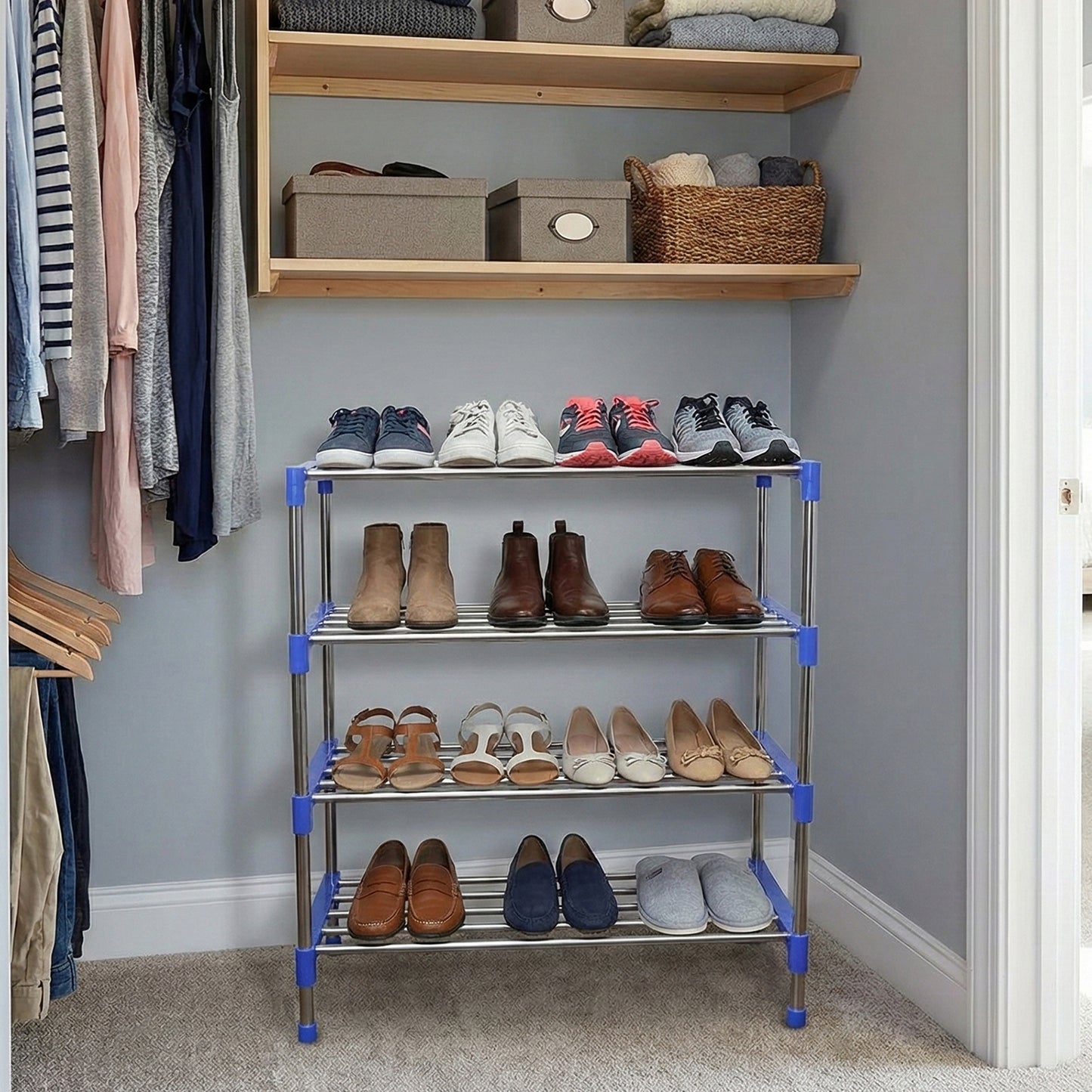 Multipurpose 4-Layer Shoe Rack Organizer Set