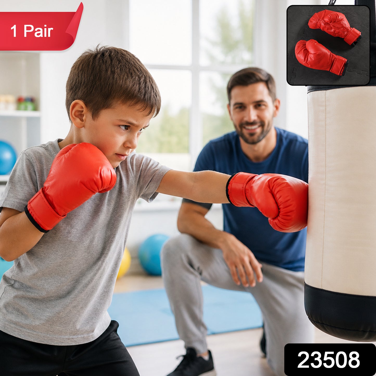 Sports Training Boxing Gloves with Padded Wrist Support for Men and Women (1 Pair)