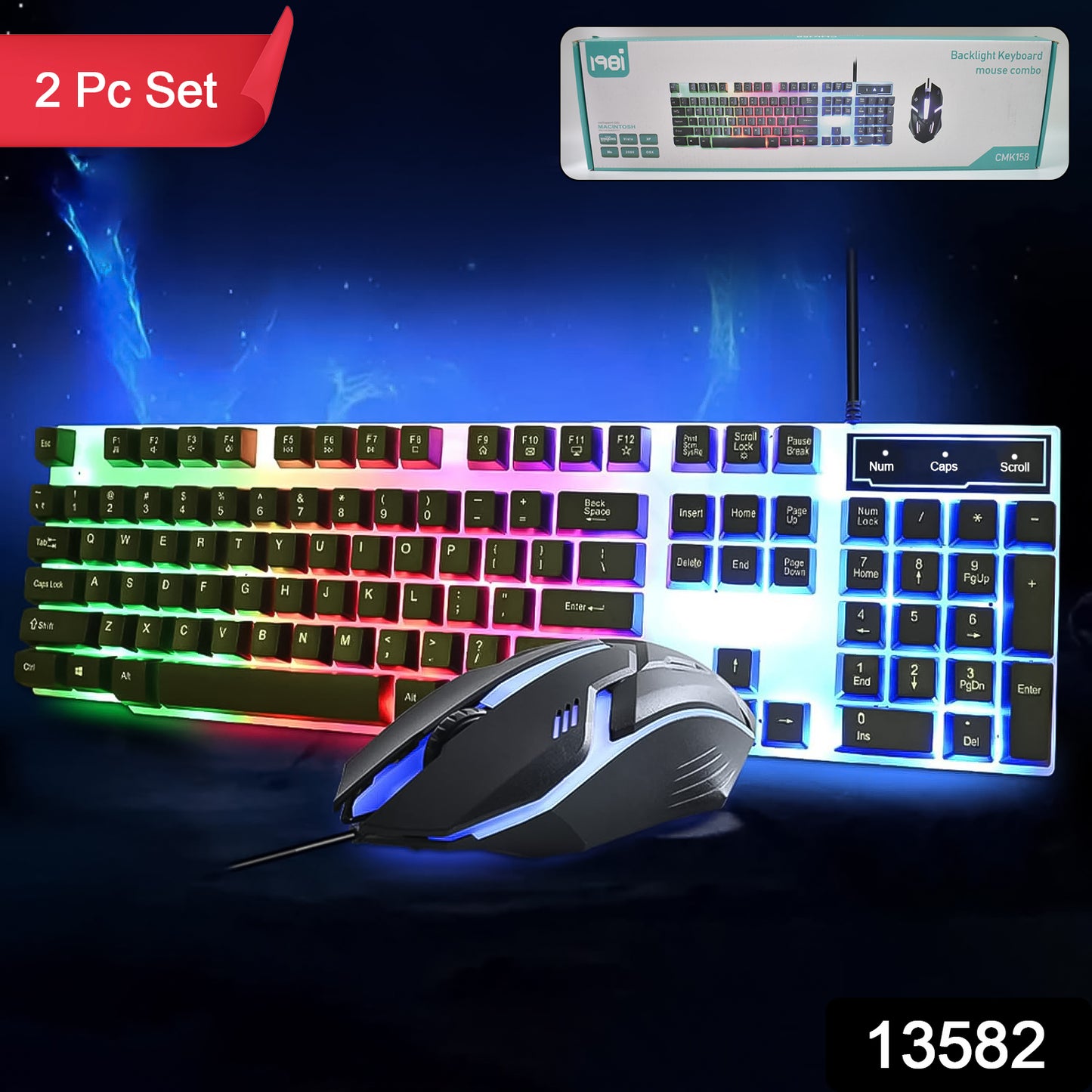 LumiKey 104 Duo Backlit Keyboard and Mouse