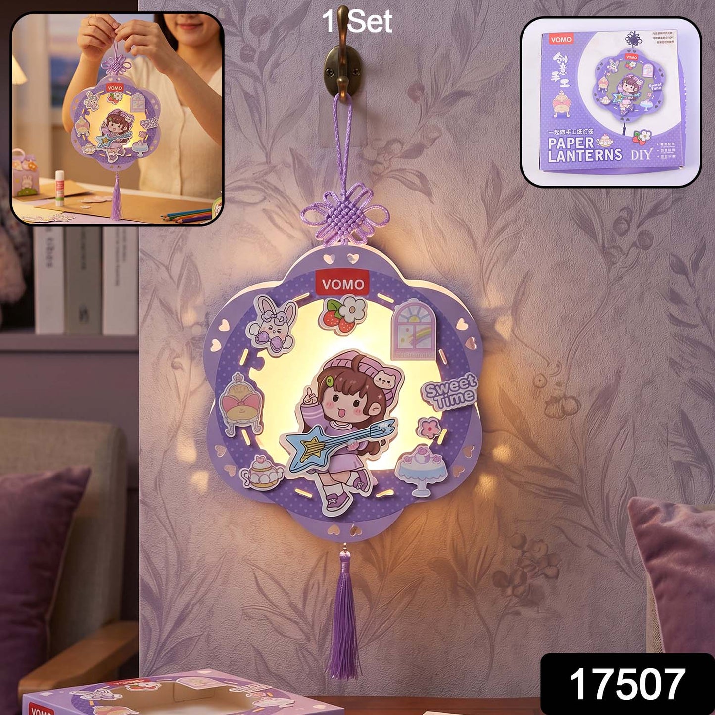 DIY Paper Lantern Craft Kit Decorative Hanging Lantern Set