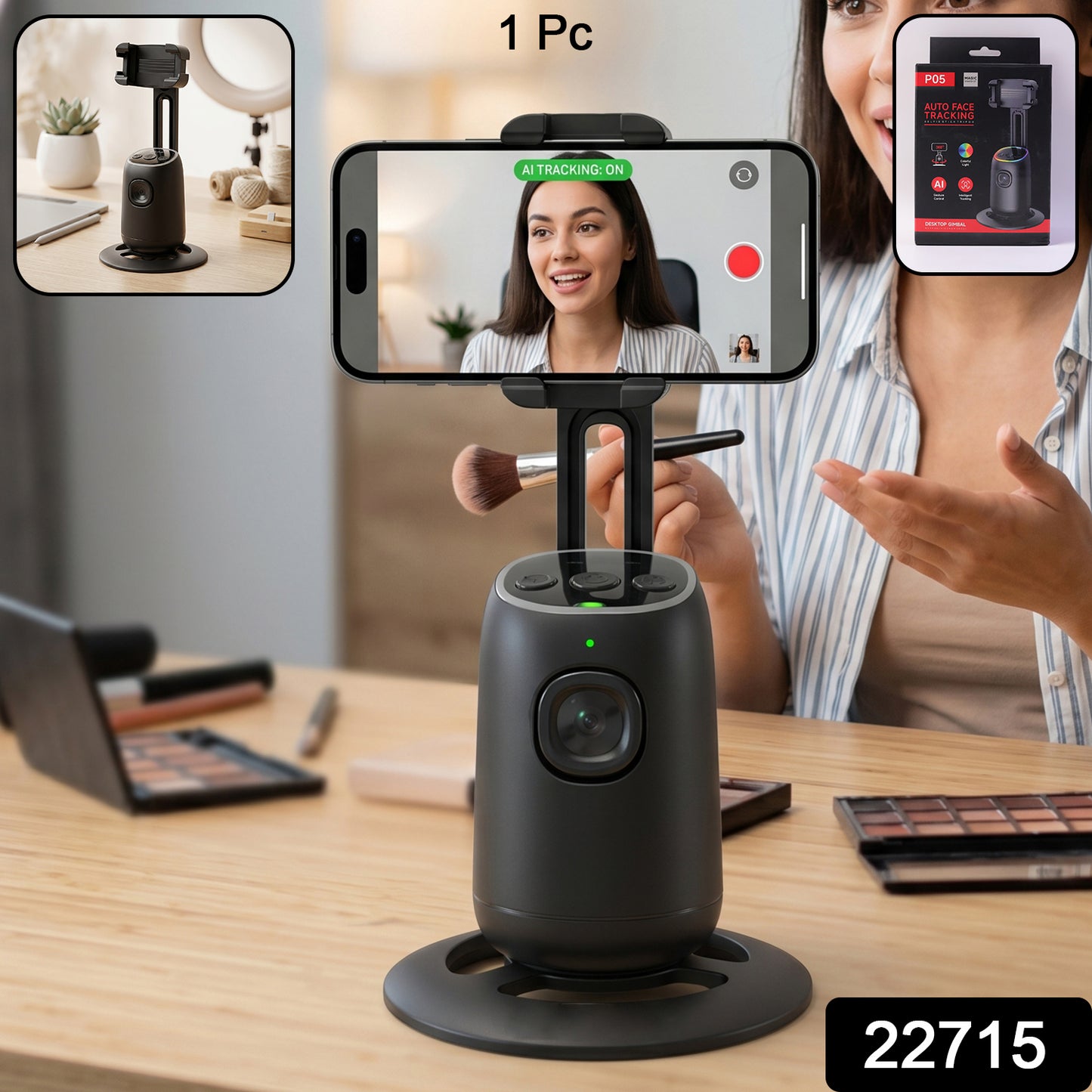 face tracking phone holder for video recording