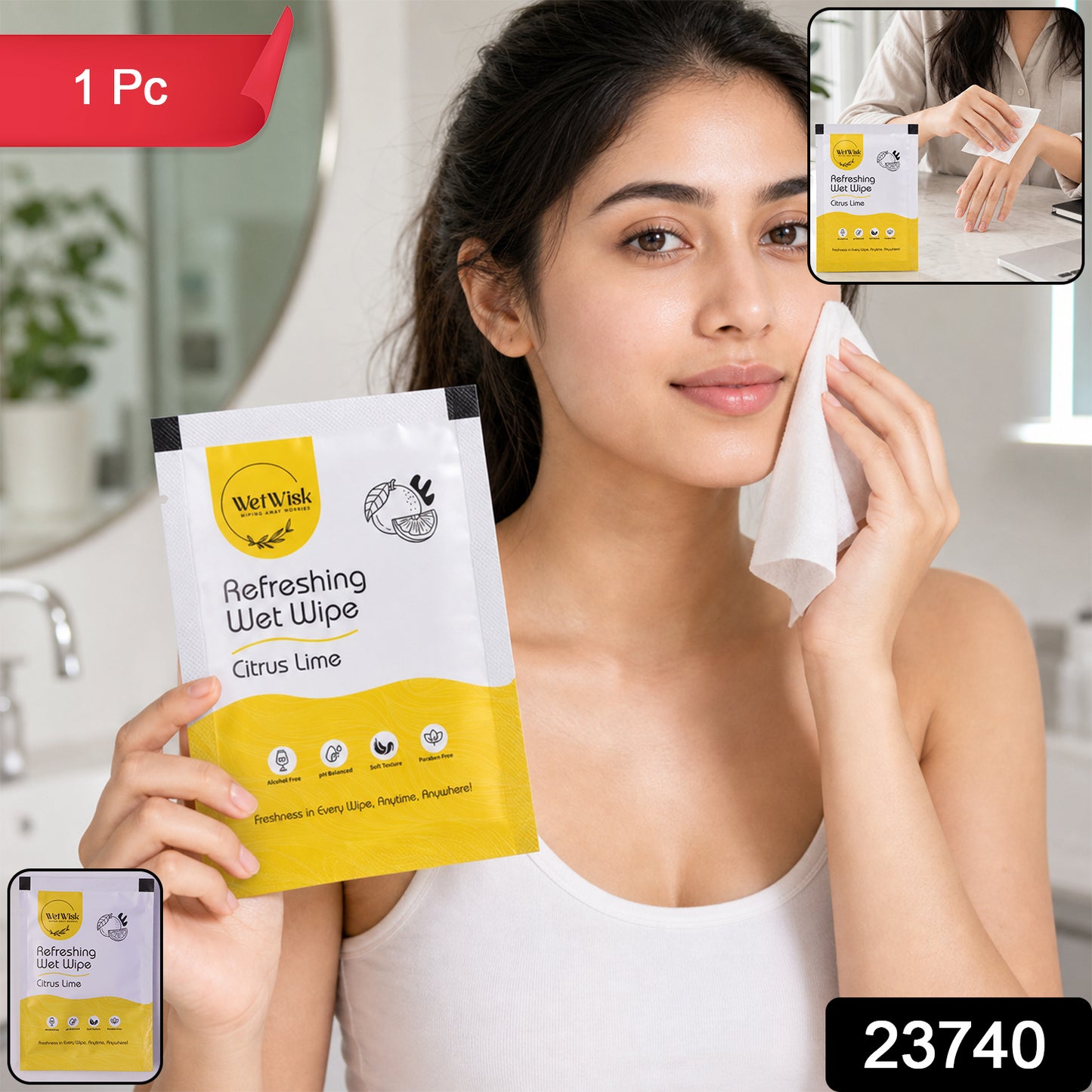 Citrus lime wipe pack design