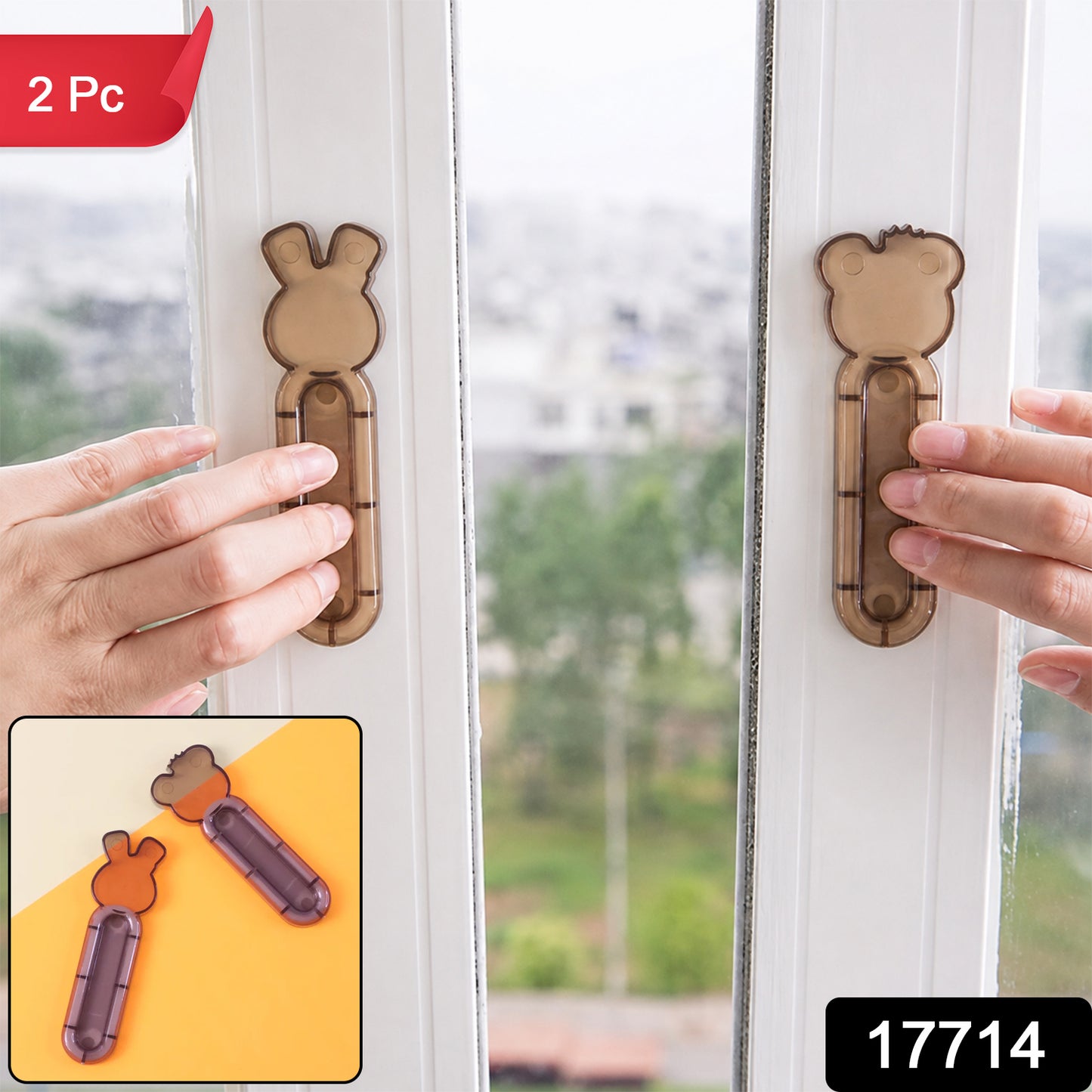 Push Pull Helper Door Handles – Easy Self-Stick Installation, 2 Pack