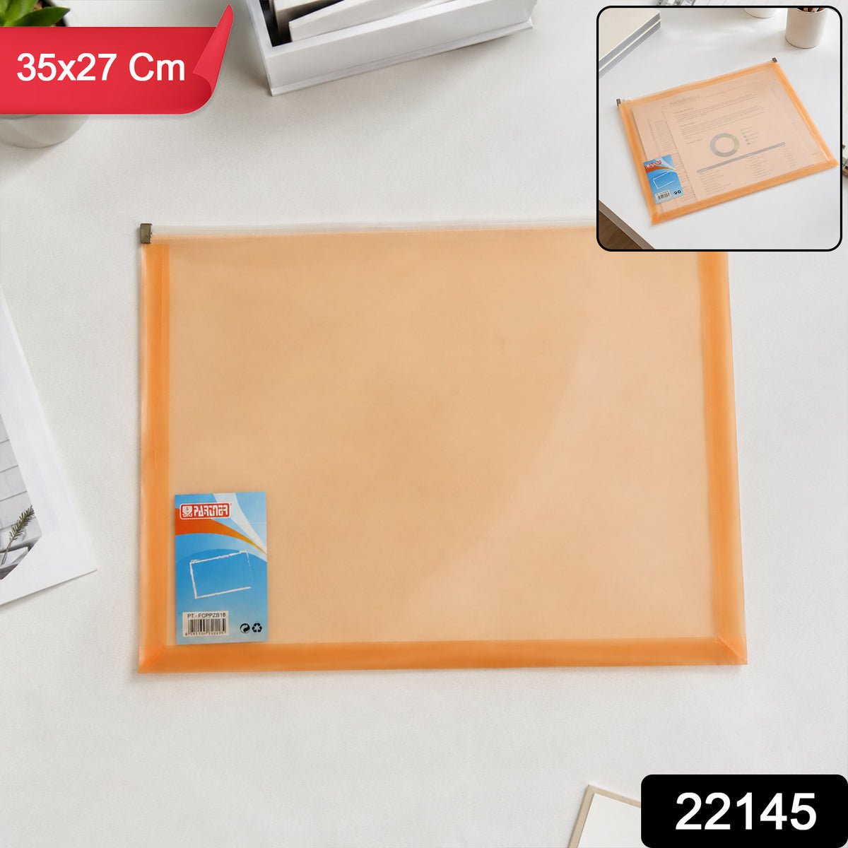A4 plastic folder stored in a bag for easy organization and transport