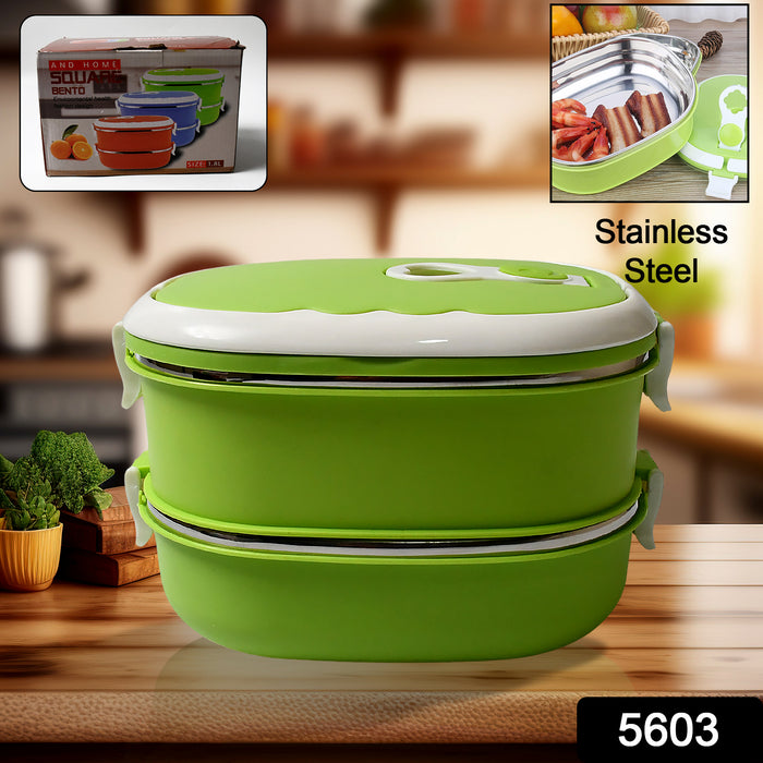 5603 Lunch Box 900/1800ml Stainless Steel Kitchen Insulated Thermal Lunch Box Bento Office Picnic Food Container Leakproof Thermos Lunchbox
