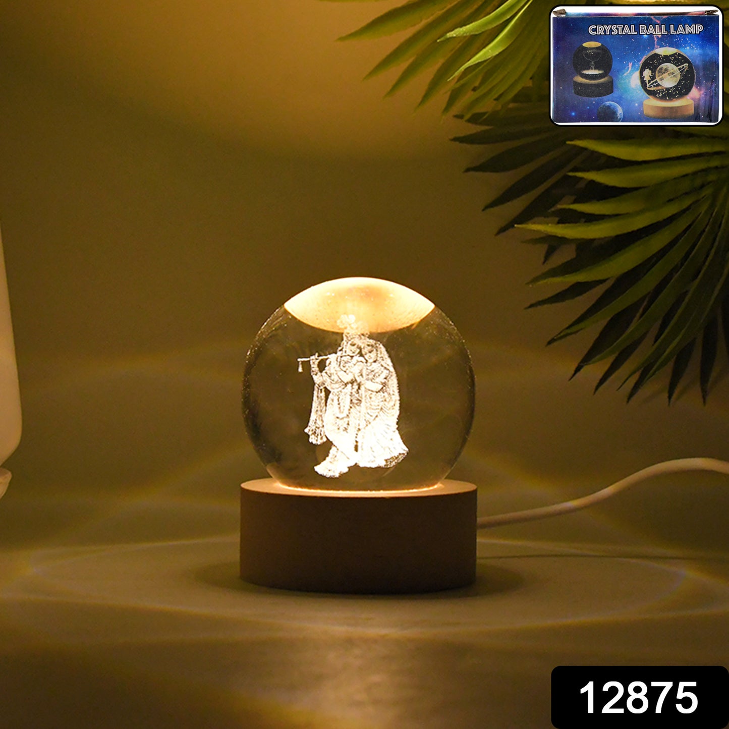3D Crystal Ball lamps for Bedroom 3D Lamps for Home Decoration 3D Crystal Ball Night Light Gifts for Women Gifts for Men Room Decor Items for Bedroom for Friend and Family (1 Pc)
