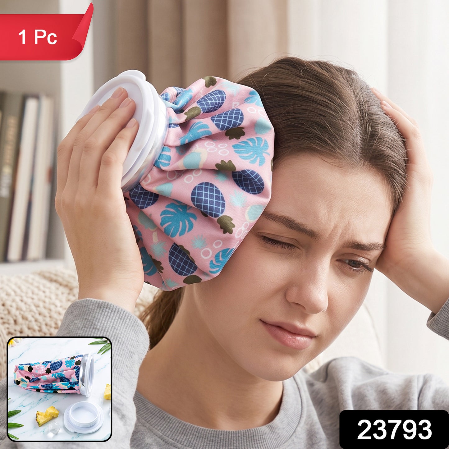 Hot and cold therapy ice bag with screw cap, 1 piece