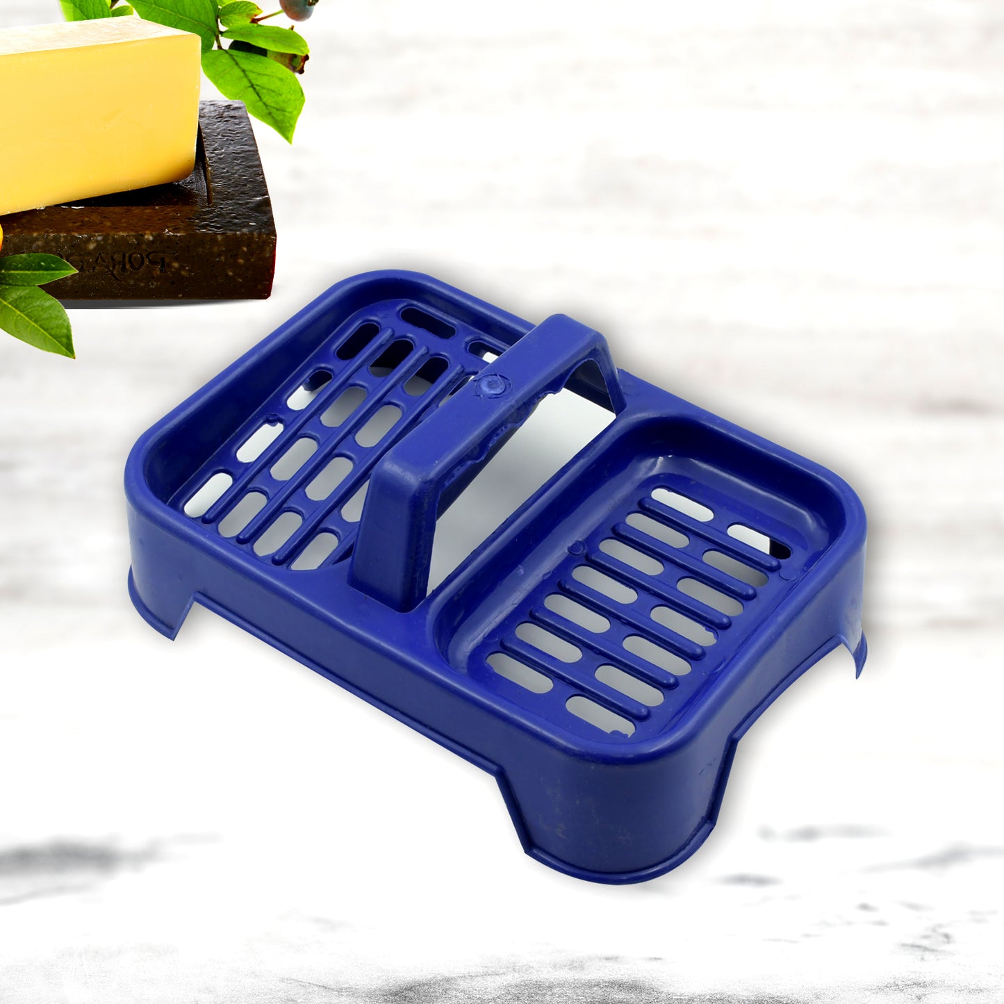 2in1 प्लास्टिक साबुन केस / साबुन डिश / साबुन स्टैंड, 2 सेक्शन प्लास्टिक साबुन केस साबुन धारक साबुन डिश बाथरूम रसोई सिंक के लिए (1 पीसी / मल्टीकलर)