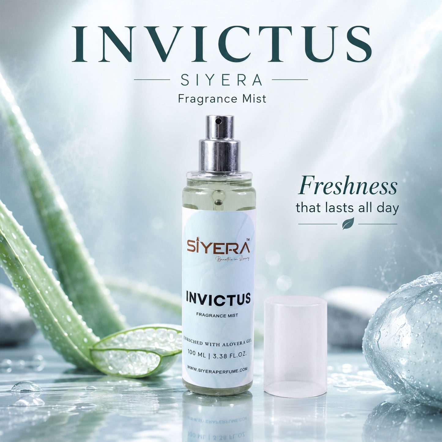 Siyera Invictus Fragrance Mist Body Spray Enriched with Aloe Vera Gel (100 ml)