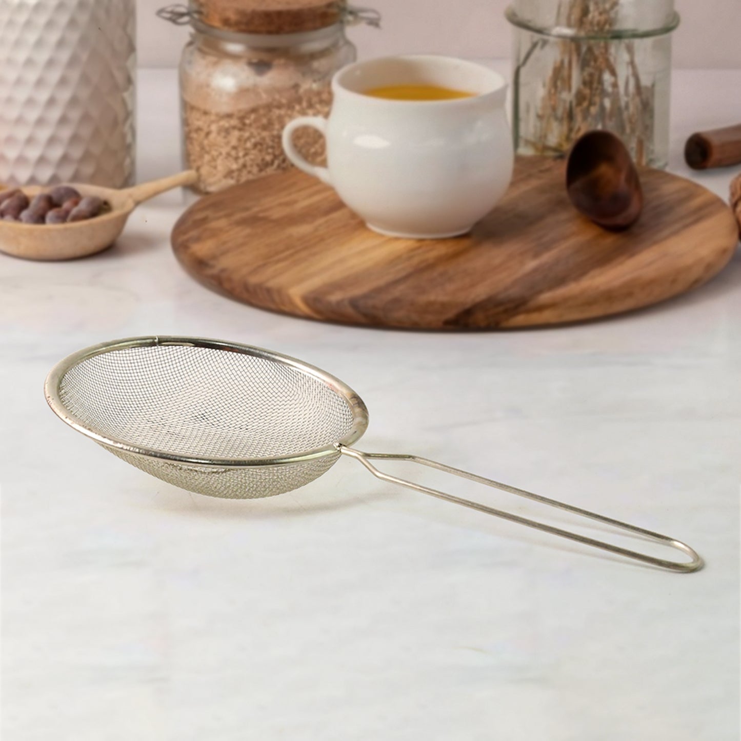 Stainless Steel Fine Mesh Tea & Coffee Strainer (1 Pc)