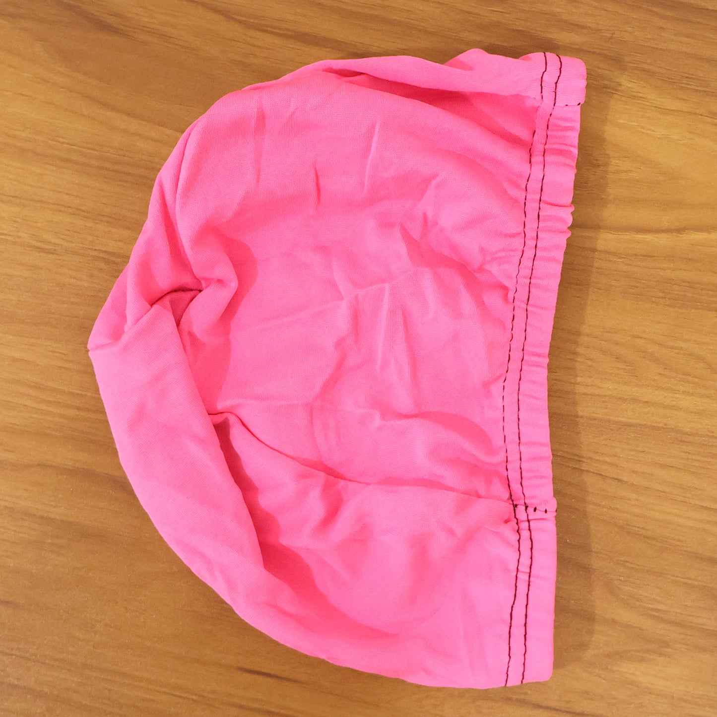Stylish pink swim head cap