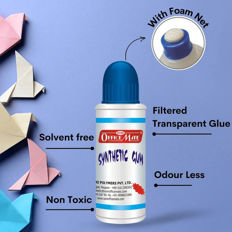Synthetic Gum 50ml with Foam Applicator – Transparent, Non-Toxic Adhesive