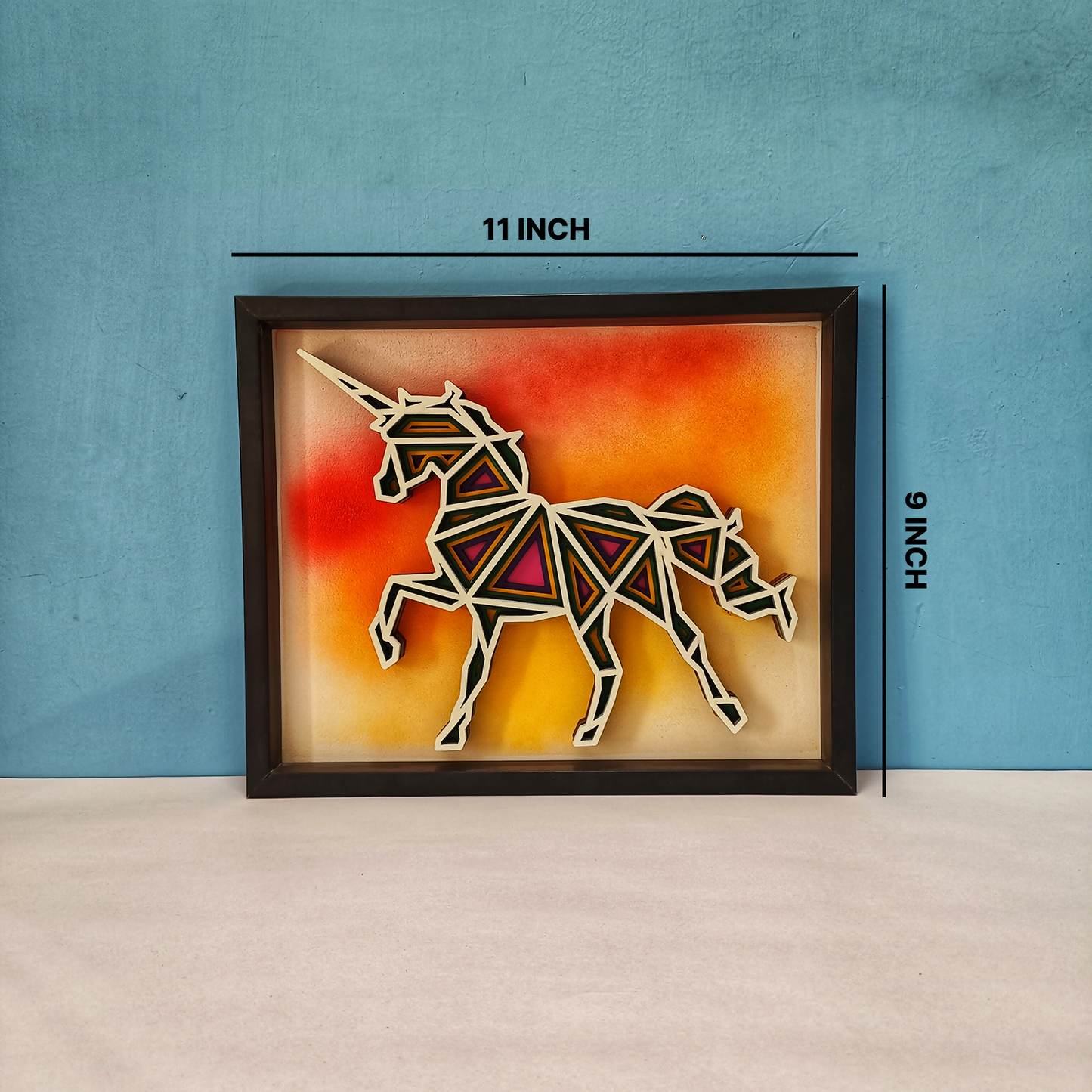 Handcrafted Multi-Layer Wooden Horse Wall Art – 3D Running Horse Design | Elegant Home Decor Frame | Premium Handmade Indian Artwork
