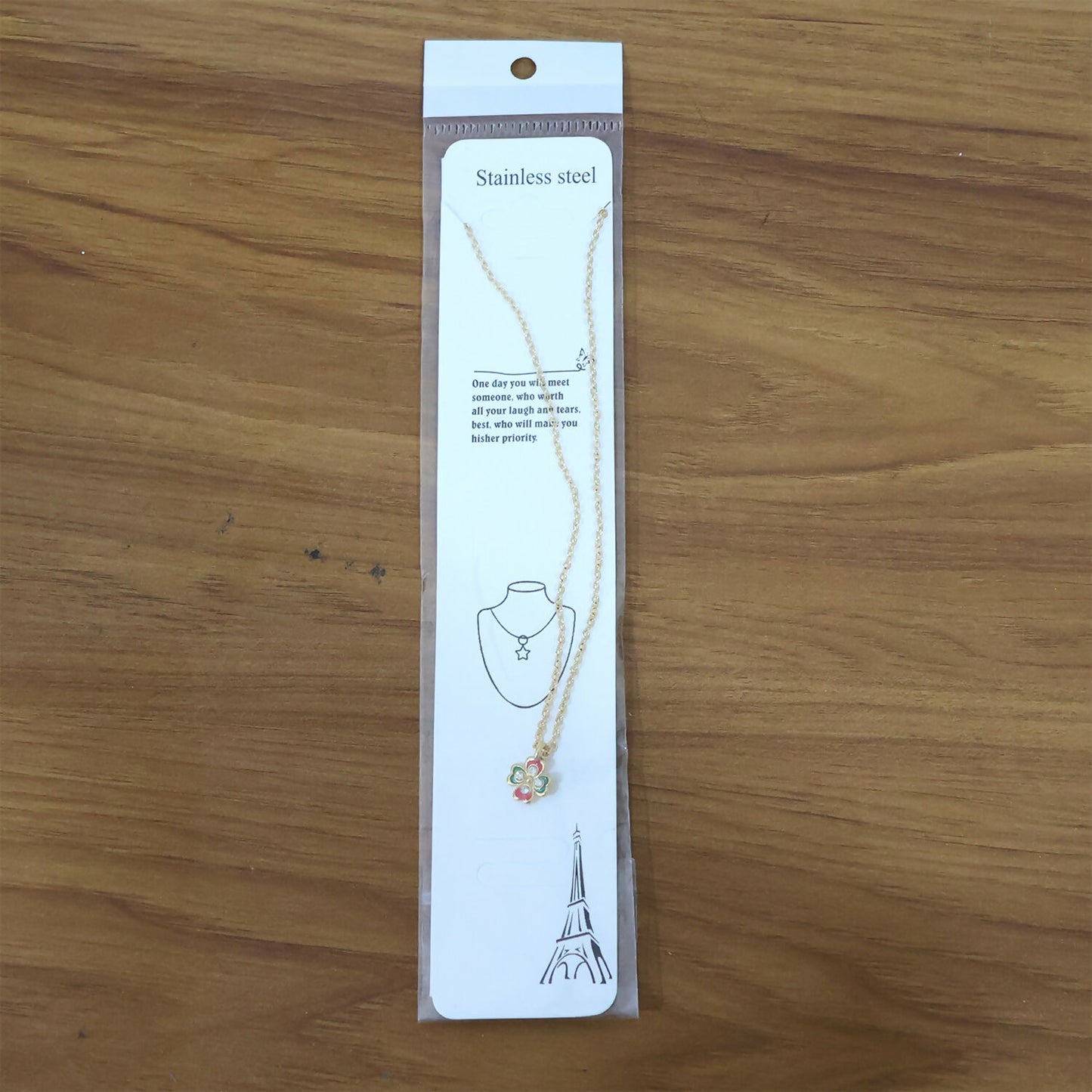 Charming Floral Charm Pendant Necklace with Chain for Women