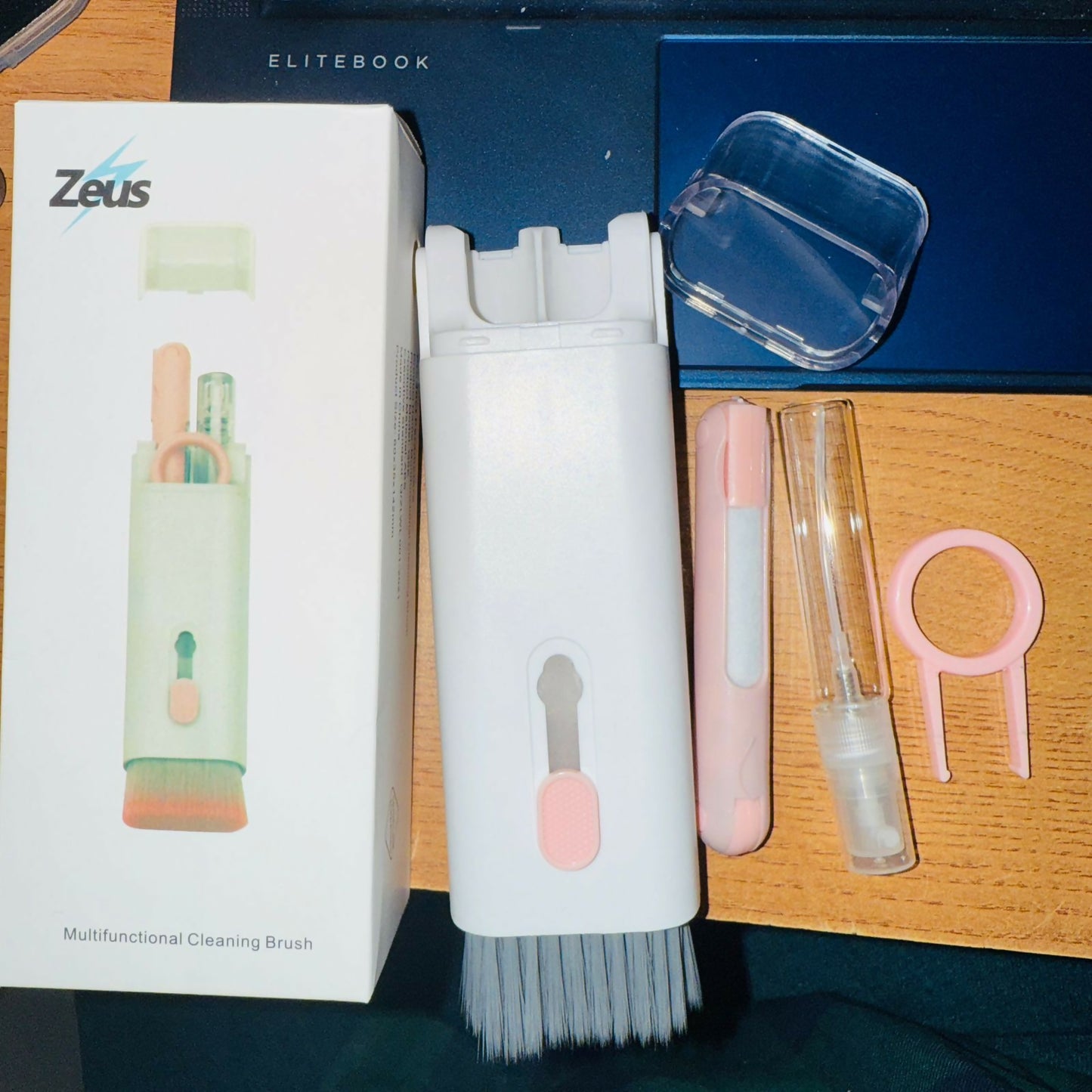 7-in-1 Keyboard & Earbuds Cleaning Kit with Brush Spray Tools – Pink