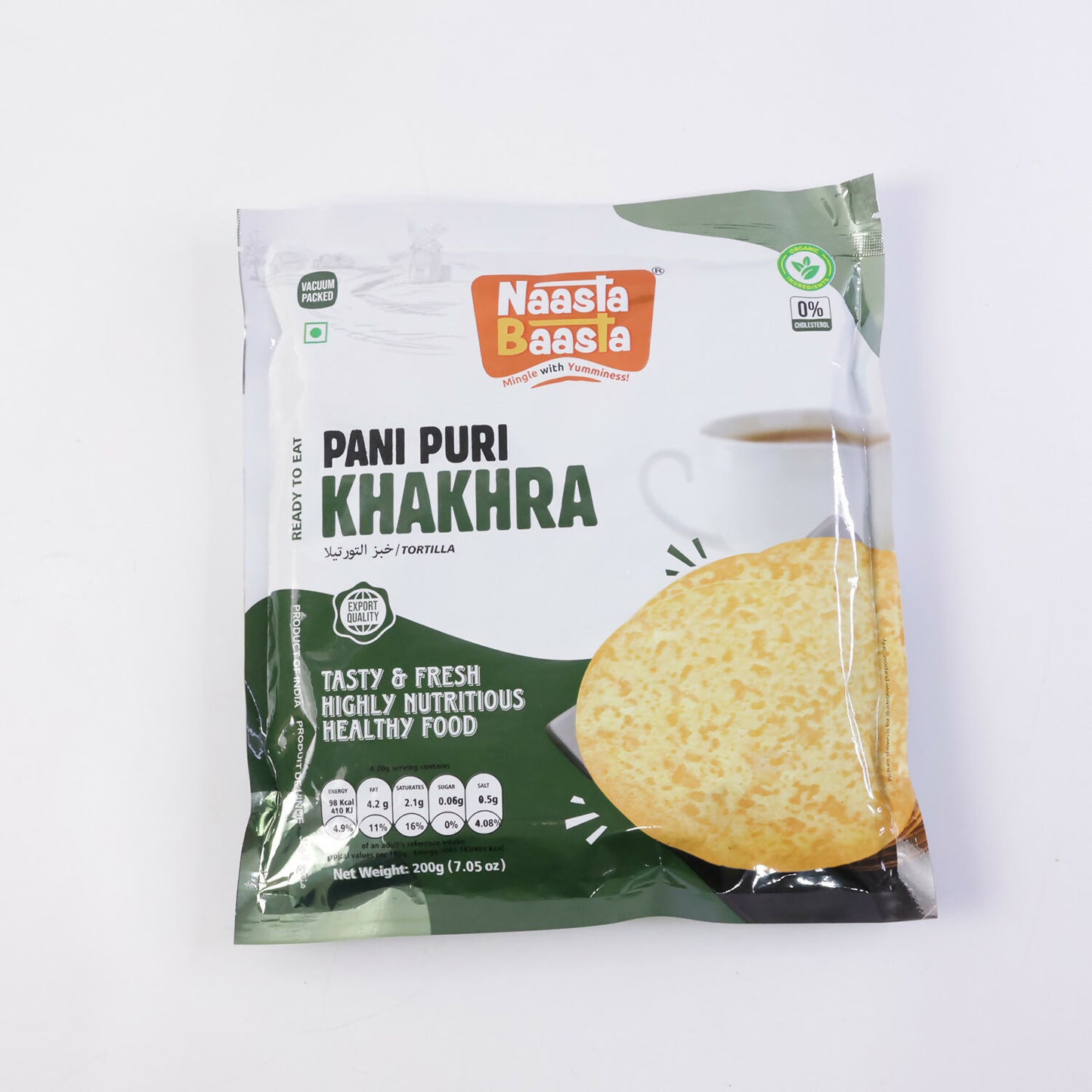 Naasta Baasta Pani Puri Khakhra -Tasty & Fresh Highly Nutritious Healthy Food (200gm)