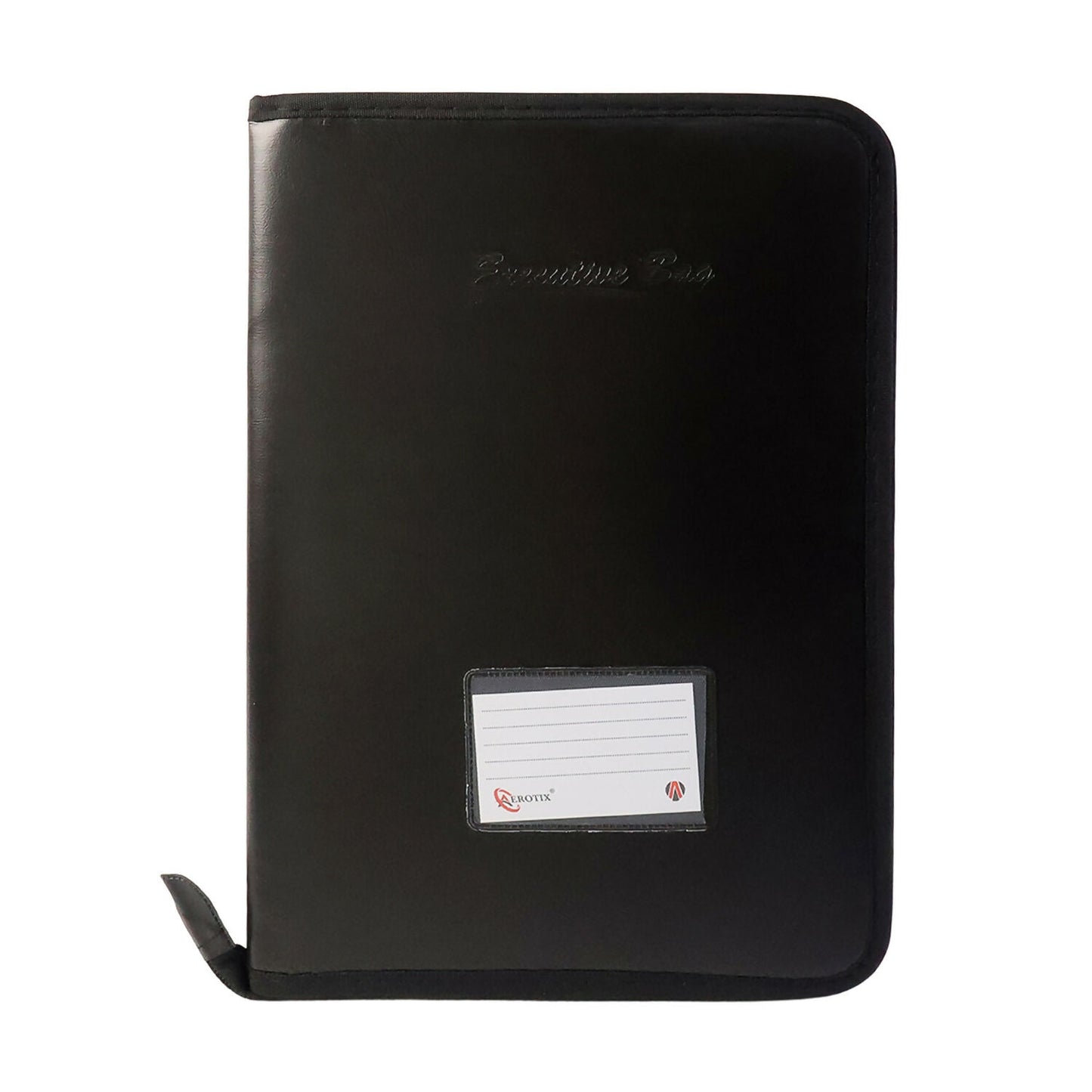 Executive Zipper Document File Folder with 20 Clear Sleeves for Office & Conference