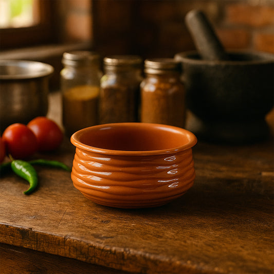 Multipurpose terracotta-style serving bowl