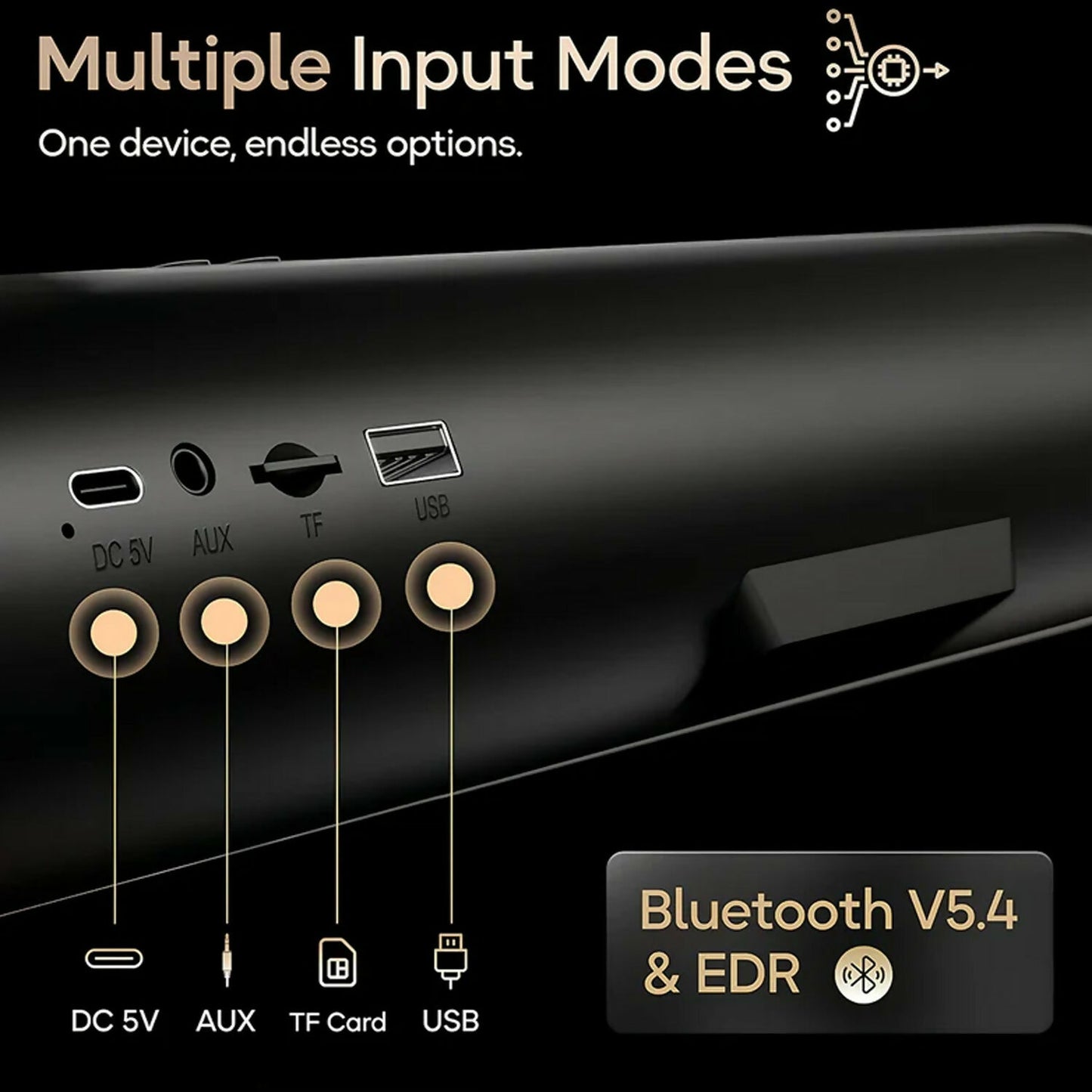 Lapcare Wireless Bluetooth Speaker with Digital Clock Display and Portable Design