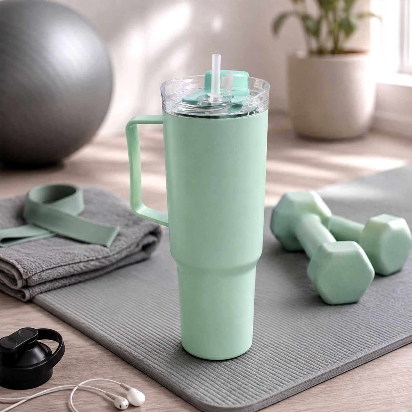 Toony Tumbler 1800ml Travel Mug with Handle & Straw (1 Pc)