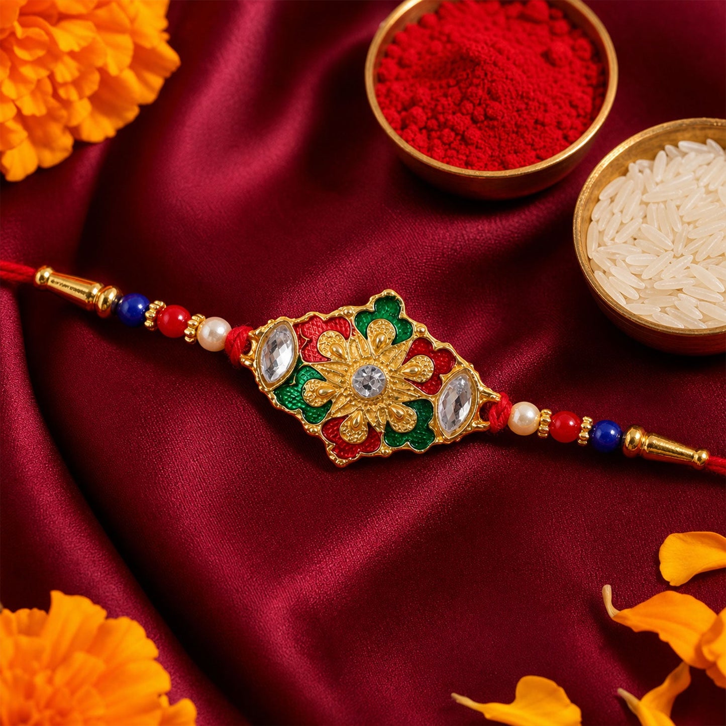 Designer Rakhi Handcrafted Gift for Raksha Bandhan (5pcs)